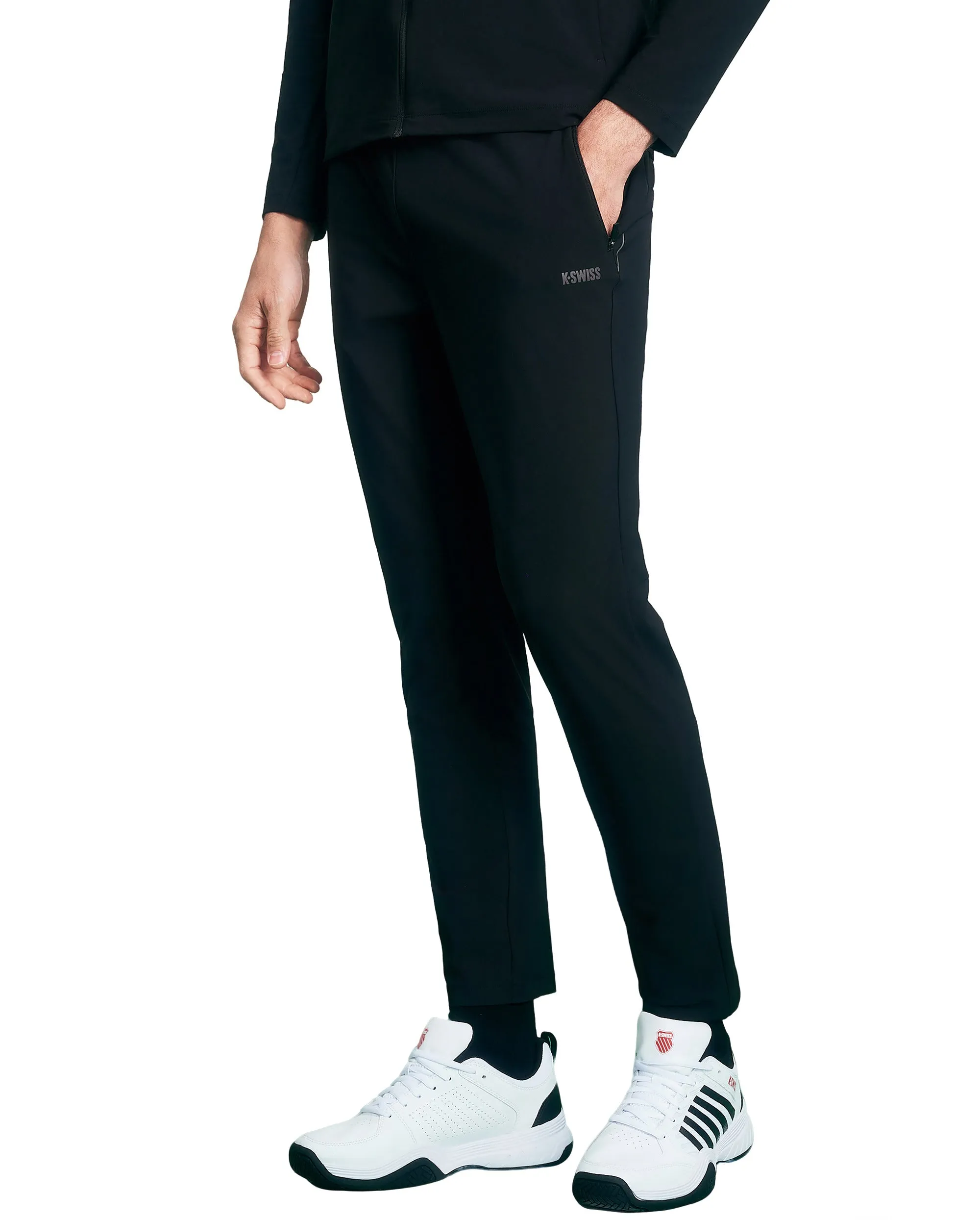1011567-008 | MEN'S K-SWISS LOGO UPF50  COOL QUICK DRY PANTS | BLACK