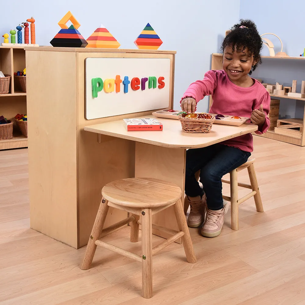2-in-1 Learning Center with Stools and Dry-Erase Board