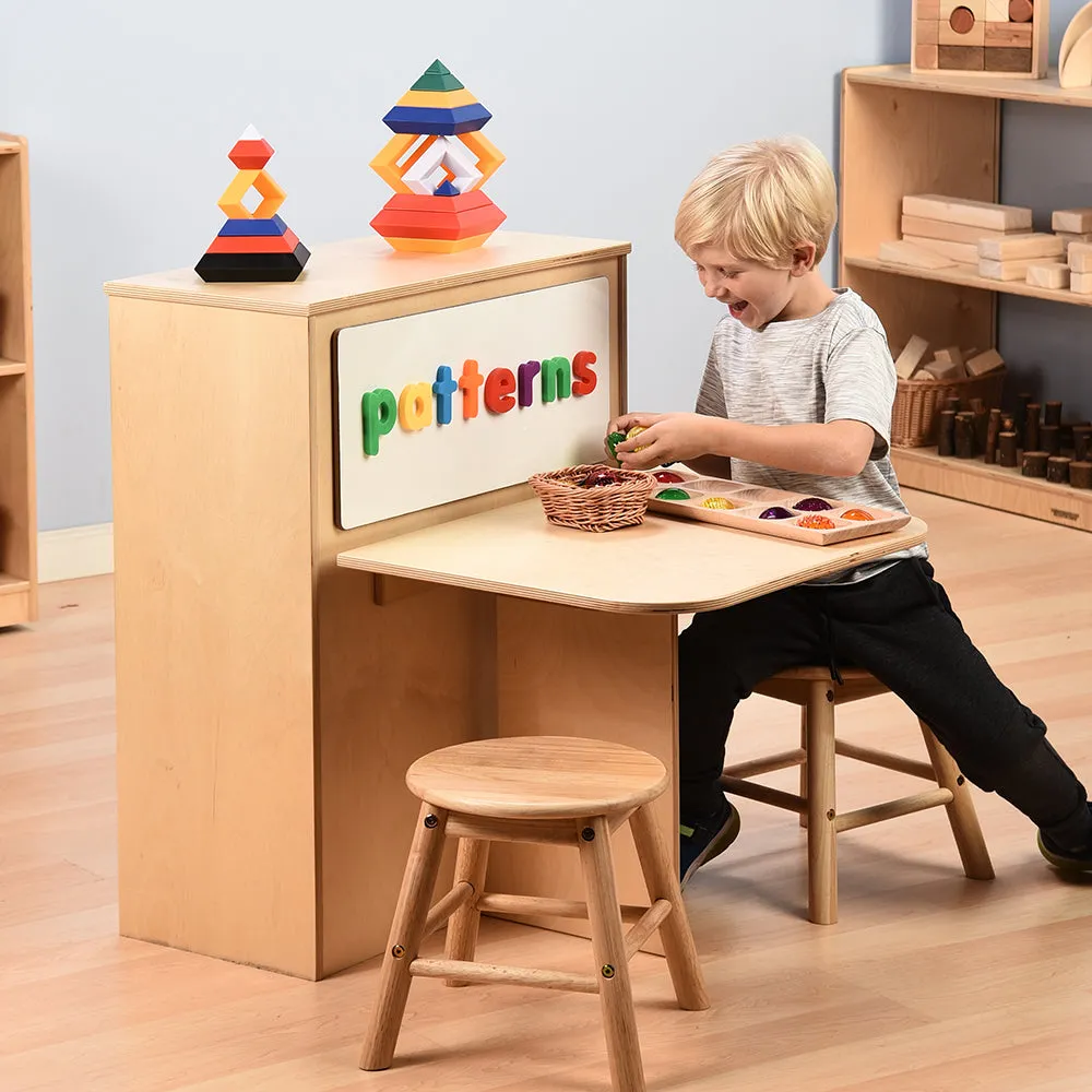 2-in-1 Learning Center with Stools and Dry-Erase Board