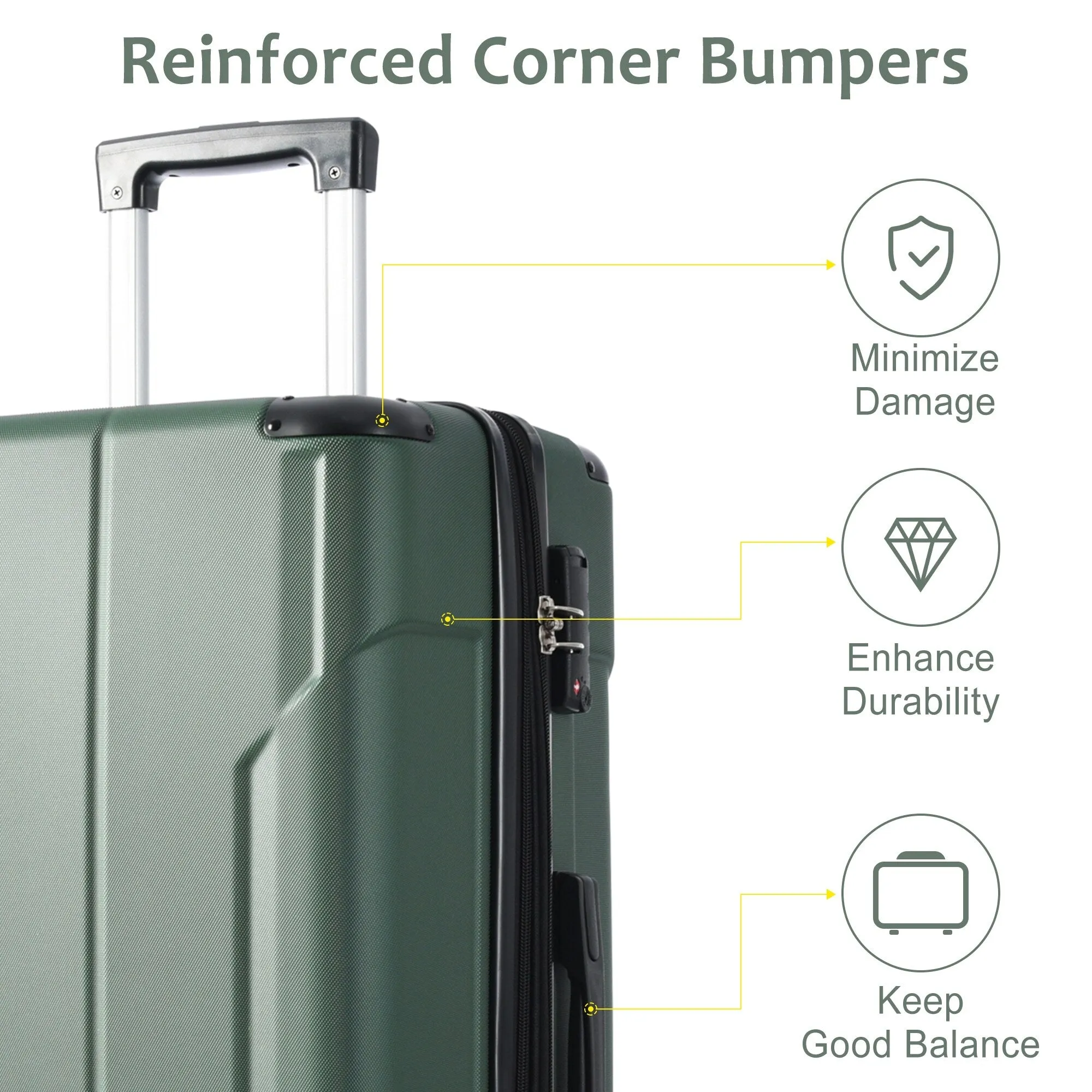 2 Piece Luggage Sets Suitcase/Trunk /Check-in Luggage /Carry-on Luggage