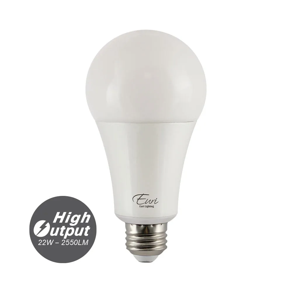 25PK LED A21 Bulb, 22 Watt, 120V, 2550 Lumens, 2700K, 3000K, 4000K, 5000K