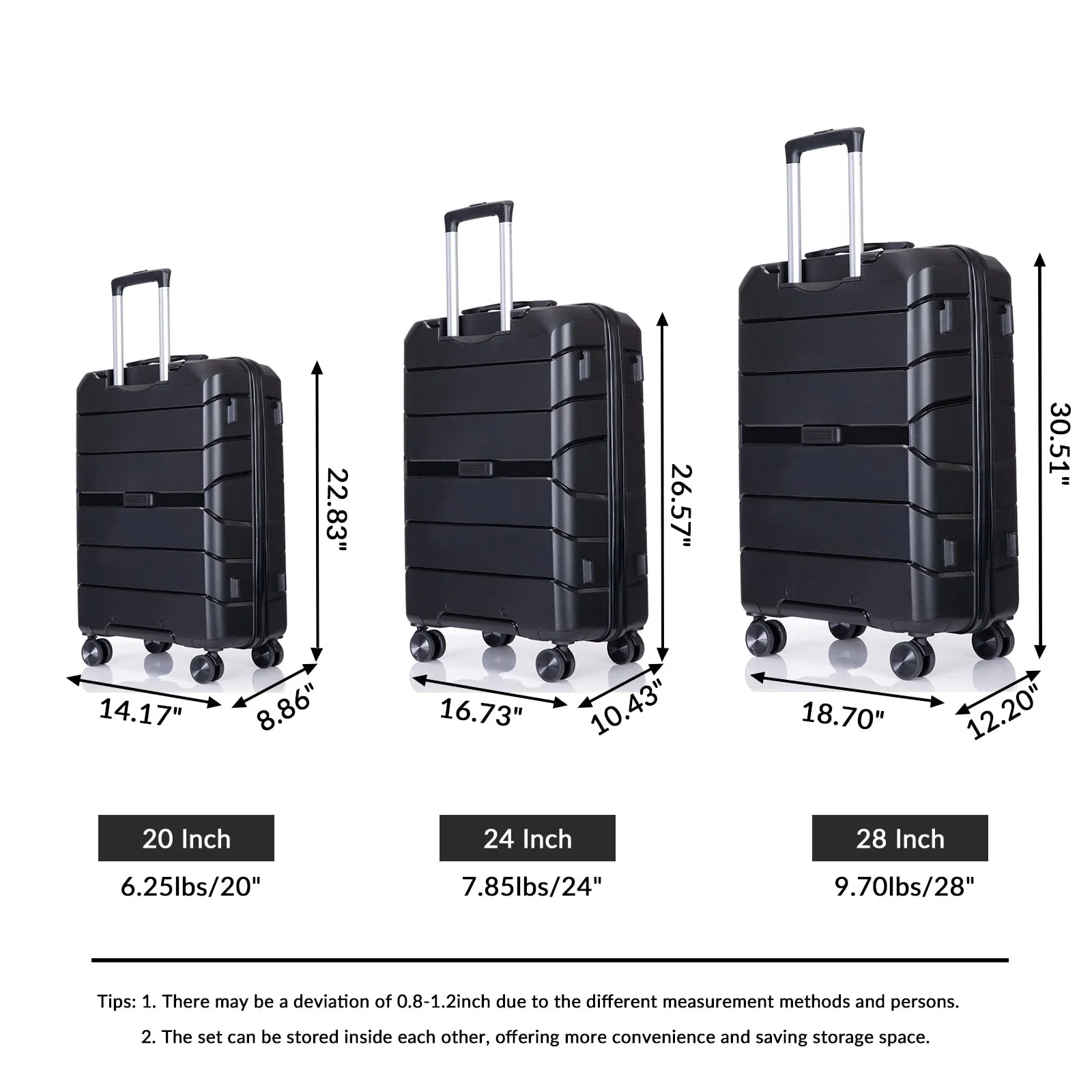 3 Piece Luggage Sets
