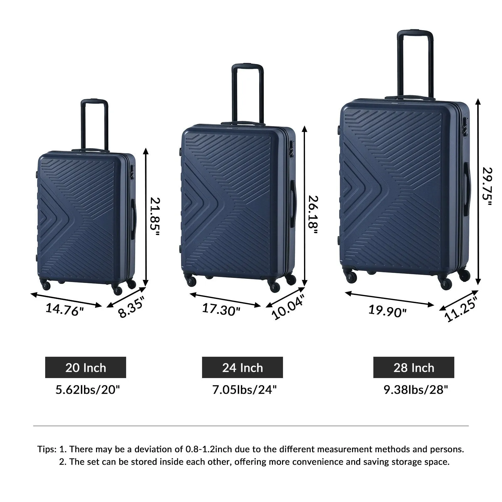 3 Piece Luggage Sets