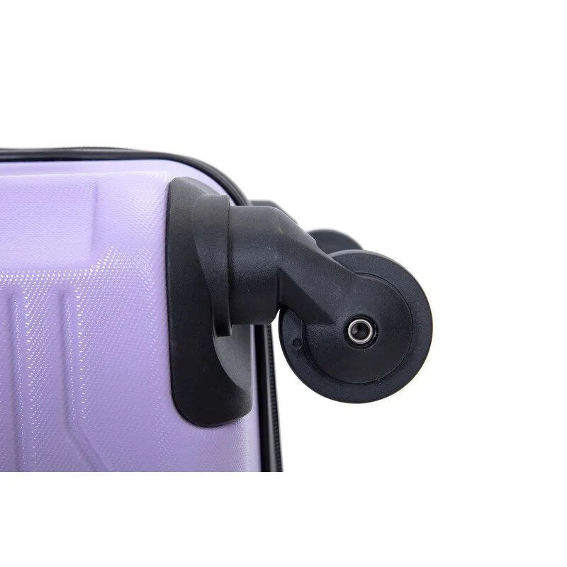 3PCS ABS Lightweight Suitcase Luggage Set with Two Hooks and TSA Lock