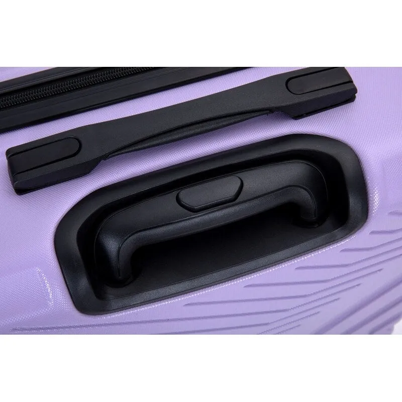 3PCS ABS Lightweight Suitcase Luggage Set with Two Hooks and TSA Lock
