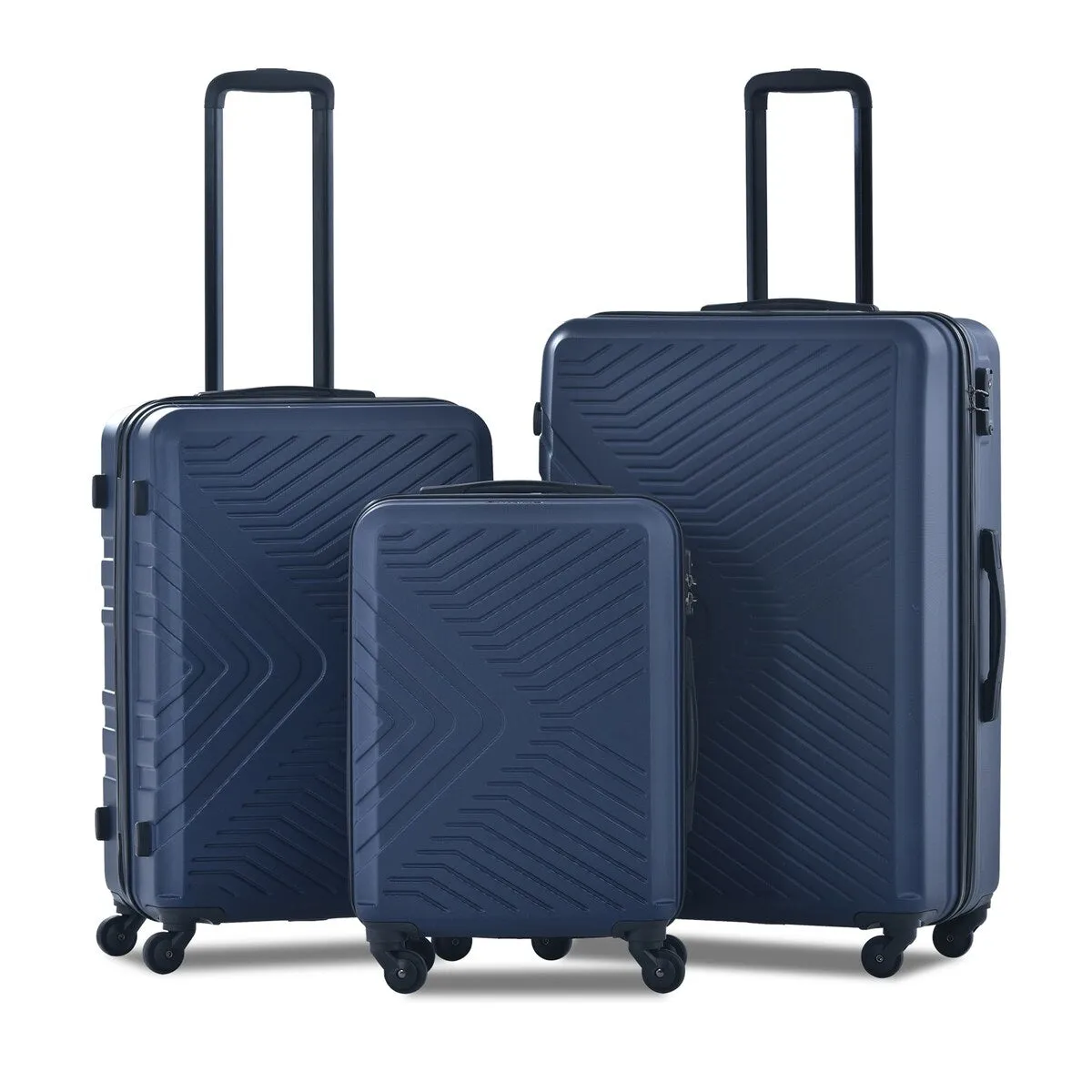 3Pcs Luggage Suitcase with TSA Lock,Wheels and Hooks