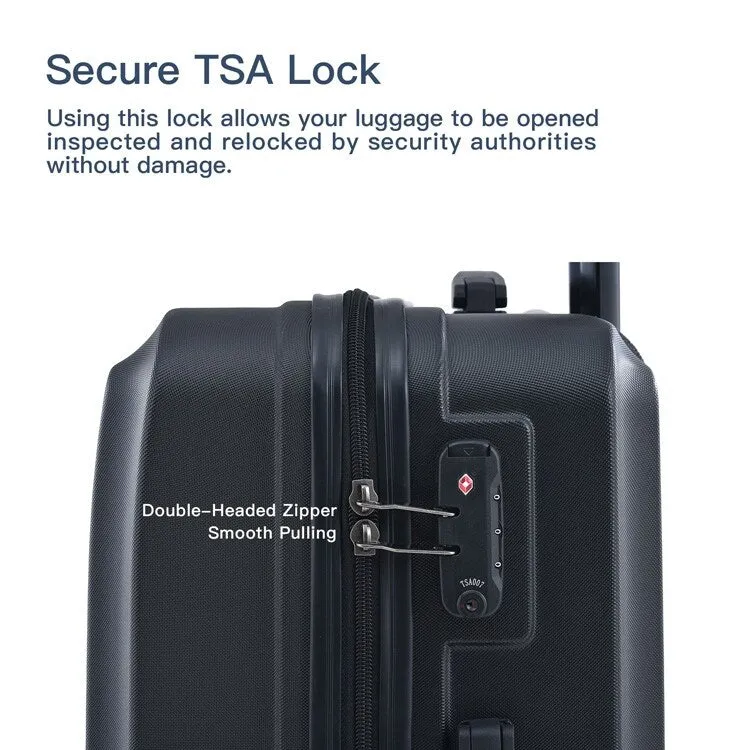 3Pcs Luggage Suitcase with TSA Lock,Wheels and Hooks