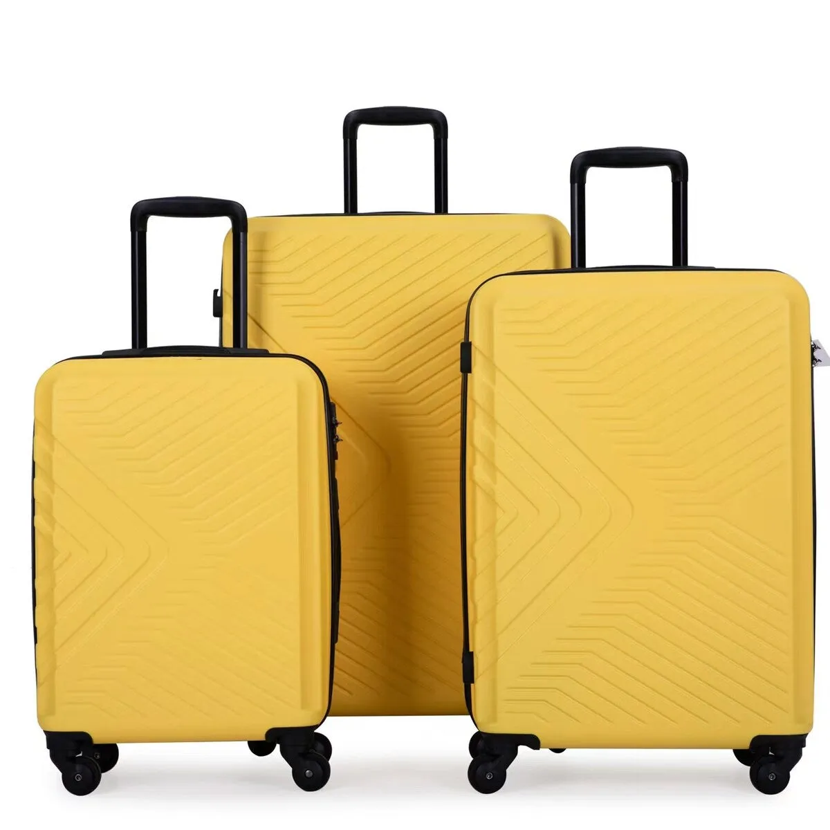 3Pcs Luggage Suitcase with TSA Lock,Wheels and Hooks
