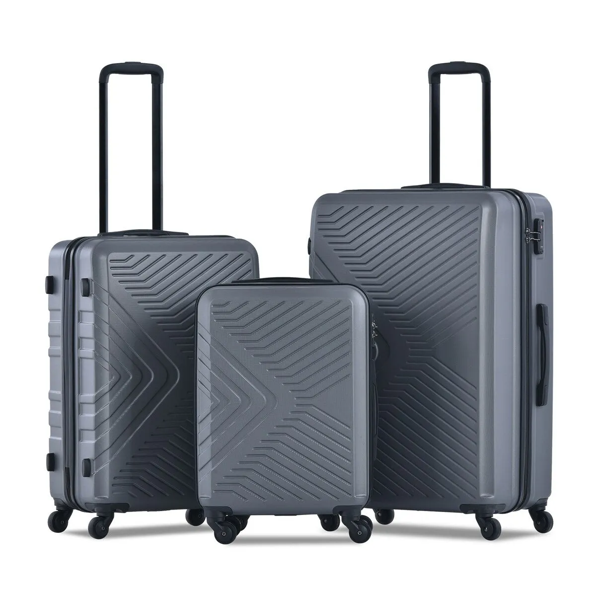3Pcs Luggage Suitcase with TSA Lock,Wheels and Hooks