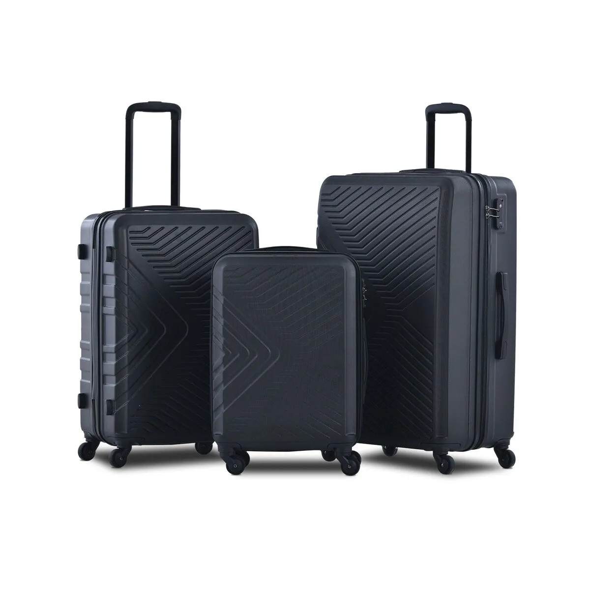 3Pcs Luggage Suitcase with TSA Lock,Wheels and Hooks