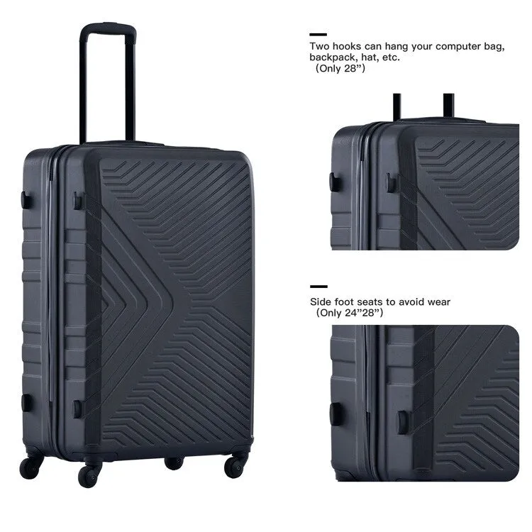 3Pcs Luggage Suitcase with TSA Lock,Wheels and Hooks