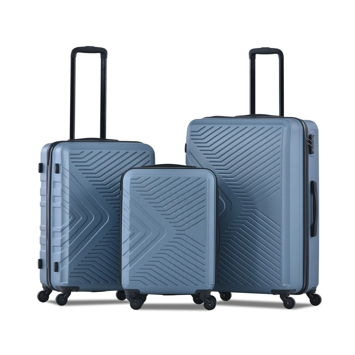 3Pcs Luggage Suitcase with TSA Lock,Wheels and Hooks