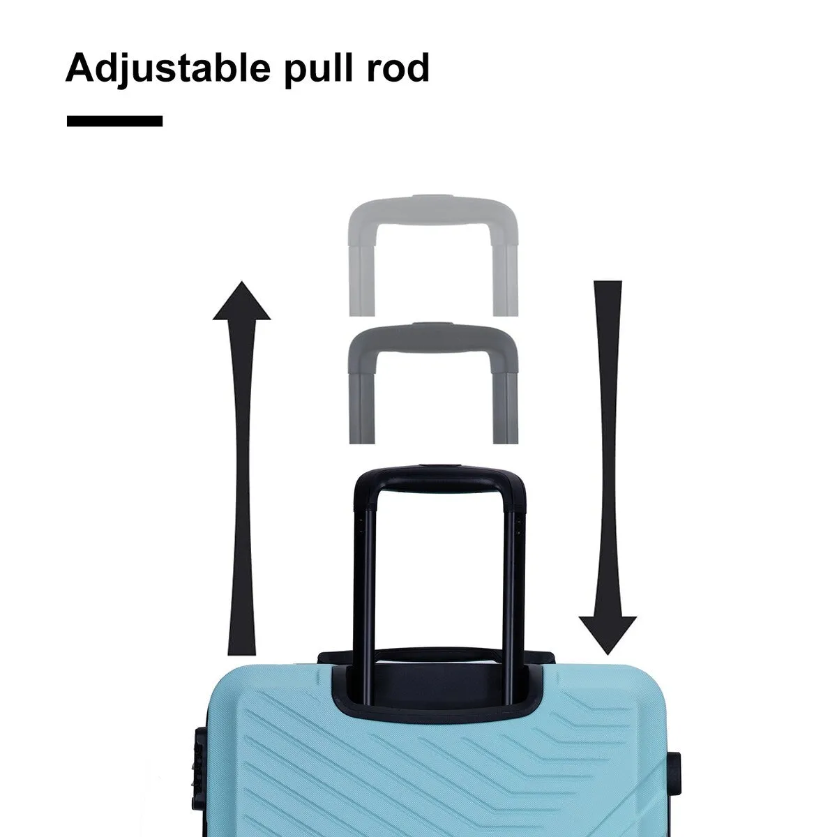 3Pcs Luggage Suitcase with TSA Lock,Wheels and Hooks