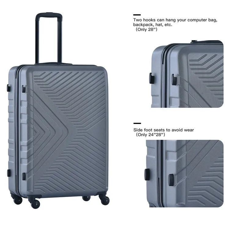 3Pcs Luggage Suitcase with TSA Lock,Wheels and Hooks