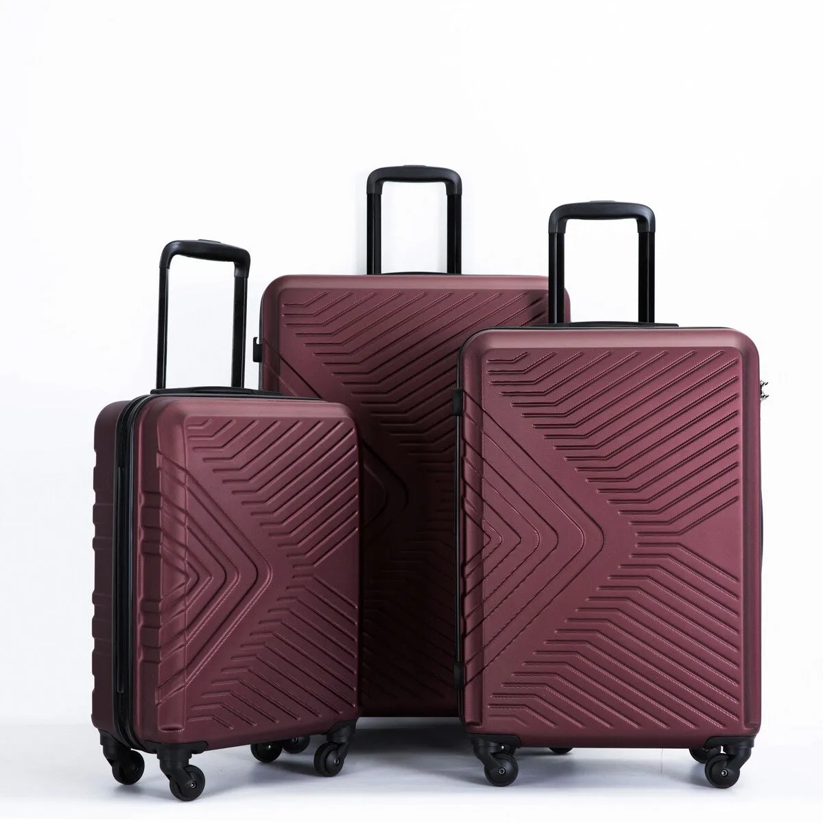 3Pcs Luggage Suitcase with TSA Lock,Wheels and Hooks