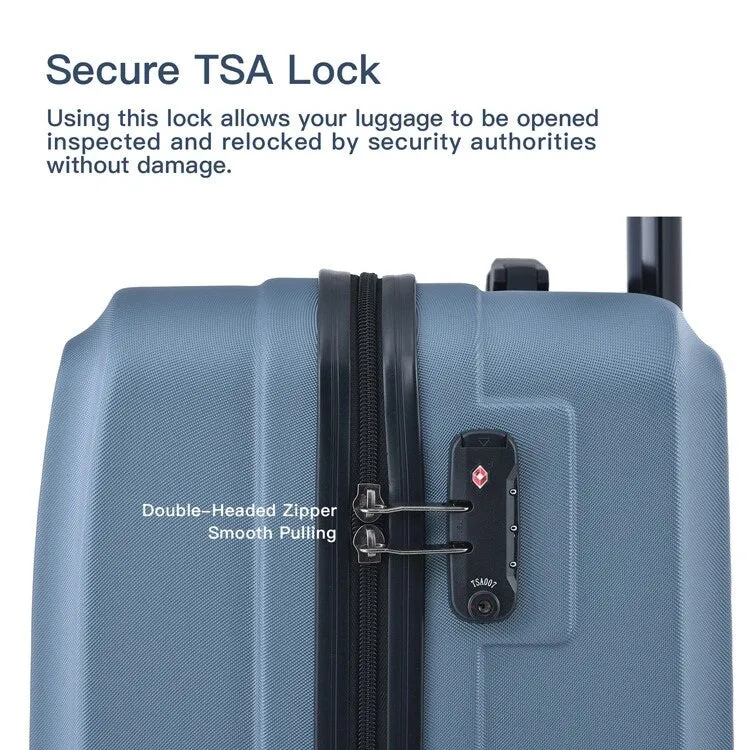 3Pcs Luggage Suitcase with TSA Lock,Wheels and Hooks
