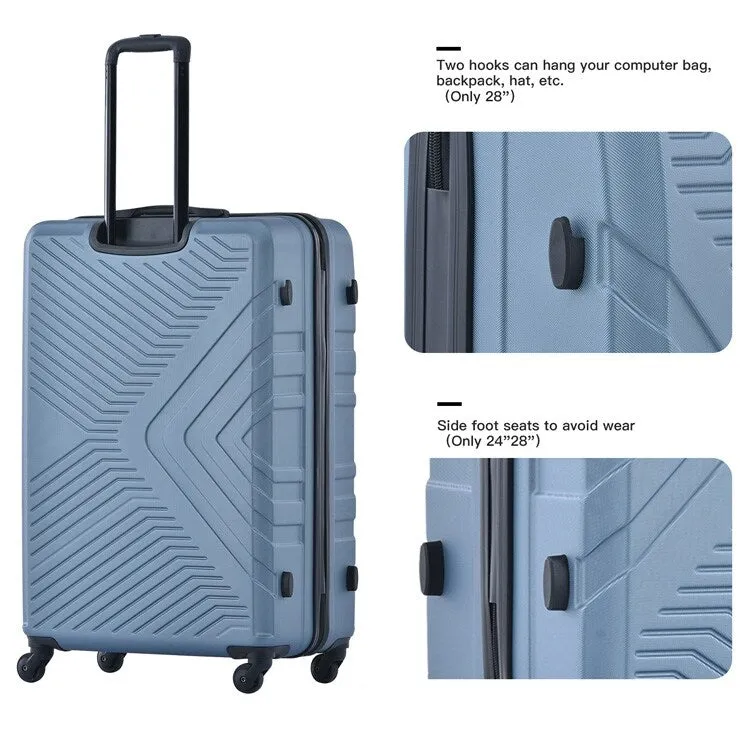 3Pcs Luggage Suitcase with TSA Lock,Wheels and Hooks