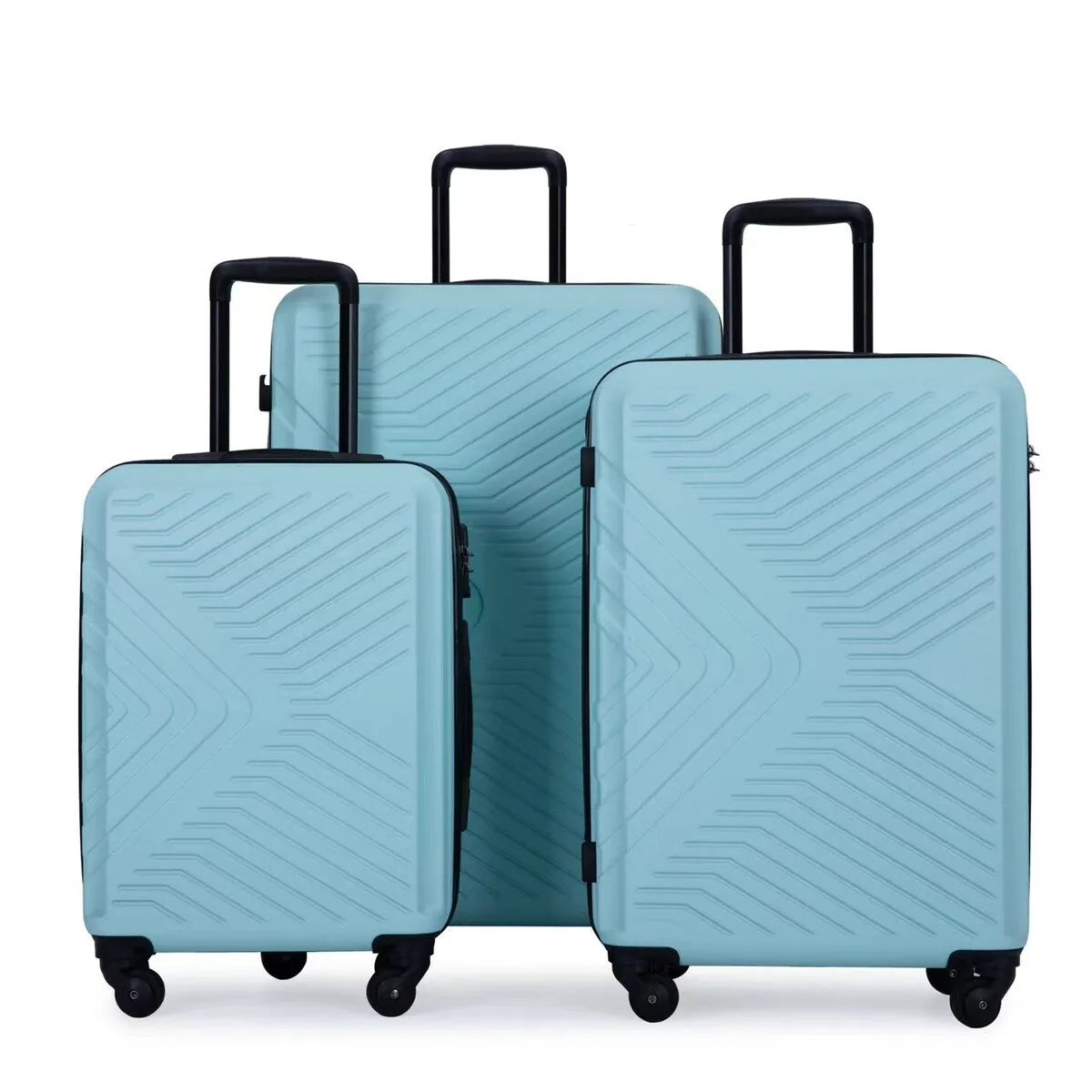 3Pcs Luggage Suitcase with TSA Lock,Wheels and Hooks