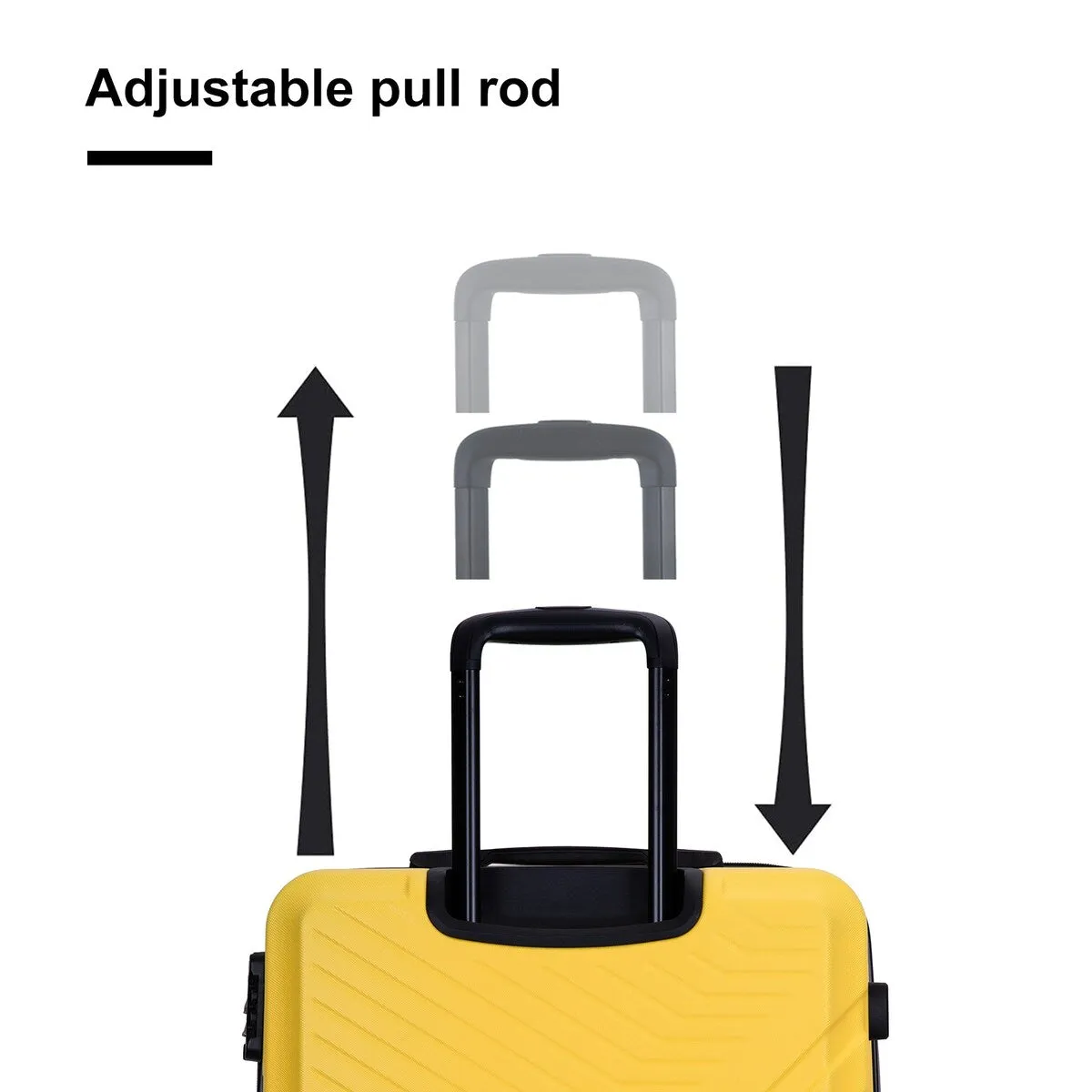 3Pcs Luggage Suitcase with TSA Lock,Wheels and Hooks