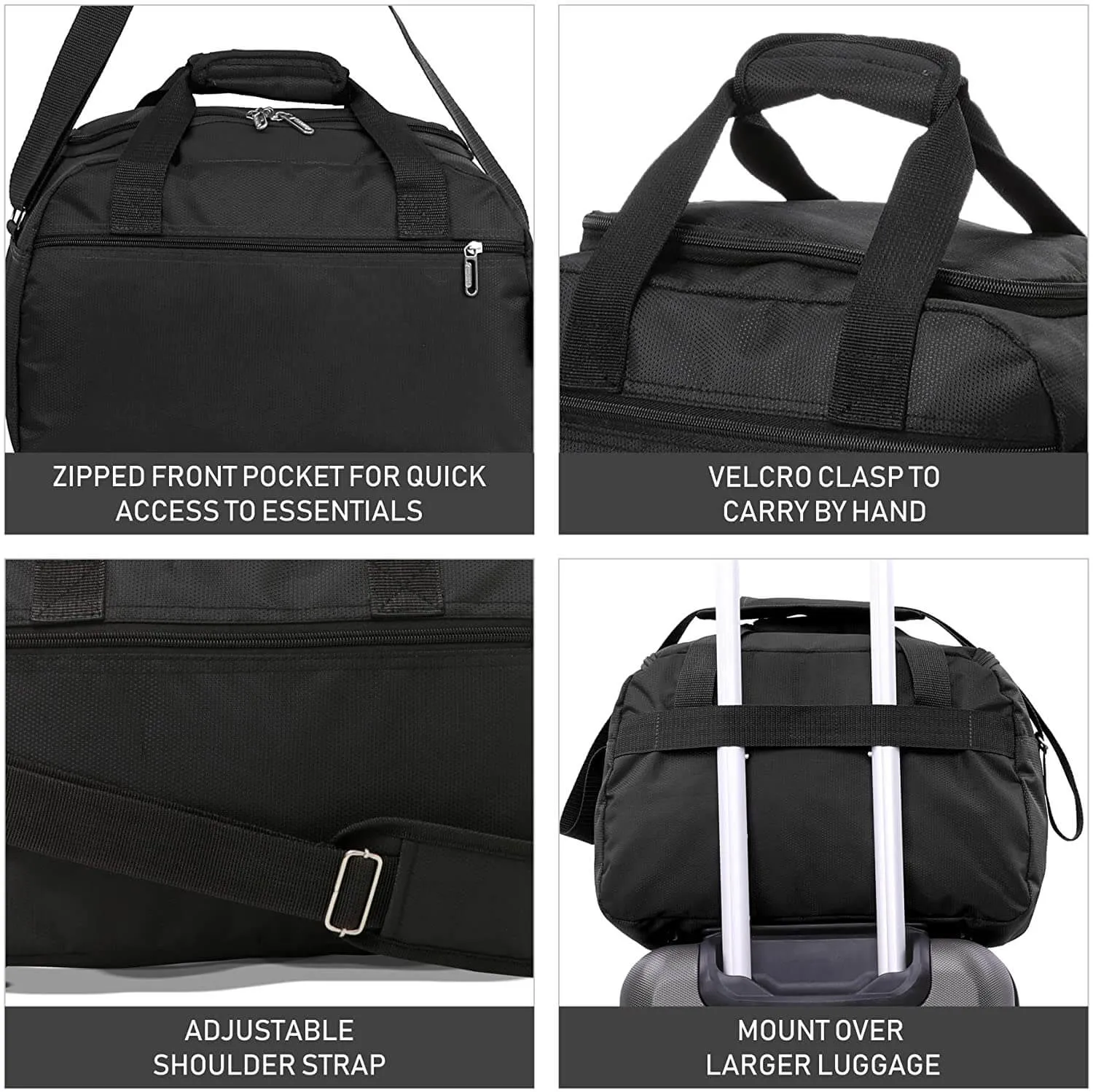 Aerolite Ryanair Maximum Cabin Bag (40x20x25cm) With 5 Years Guarantee, New and Improved 2025 Holdall Cabin Luggage Under Seat Flight Bag