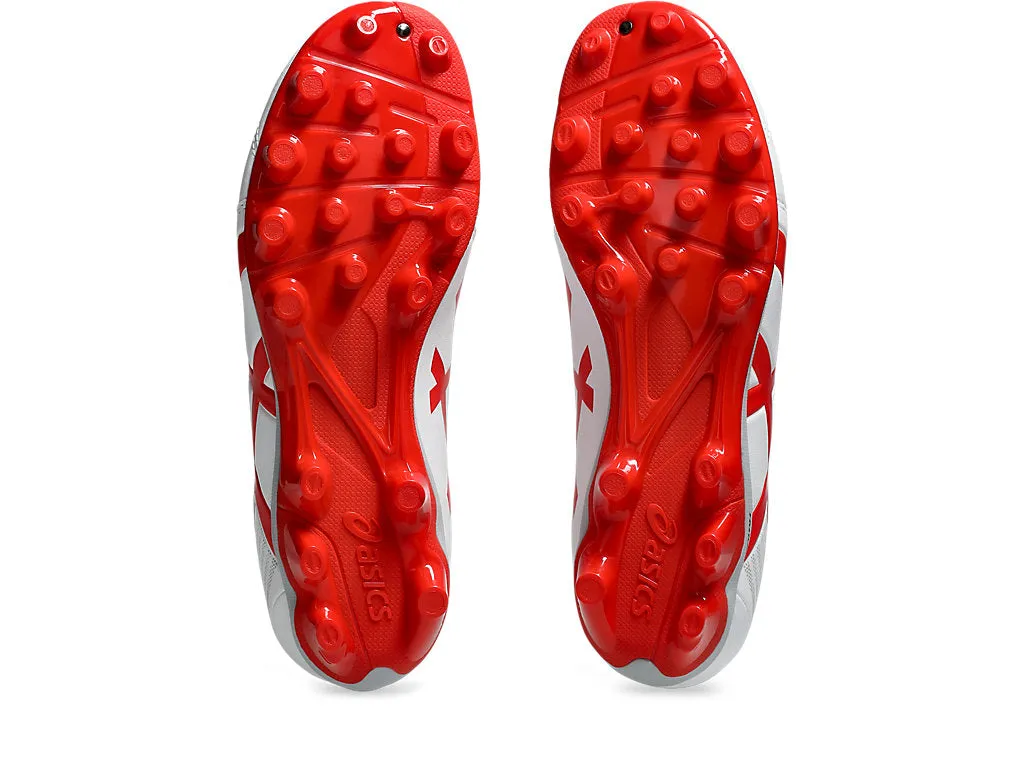 ASICS KID'S LETHAL FLASH IT 3 GS WHITE/RED FOOTBALL BOOTS