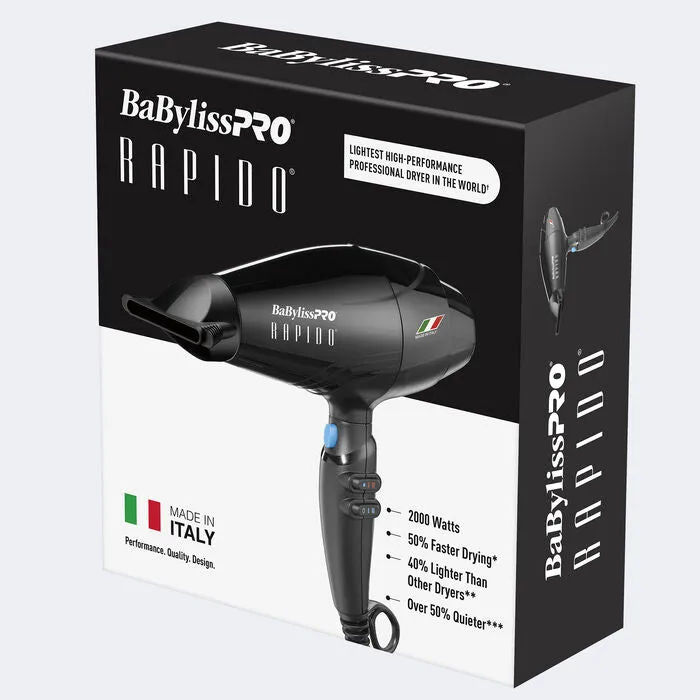 BaBylissPRO® Rapido 2000-Watt Dryer® Black [BRAP1]