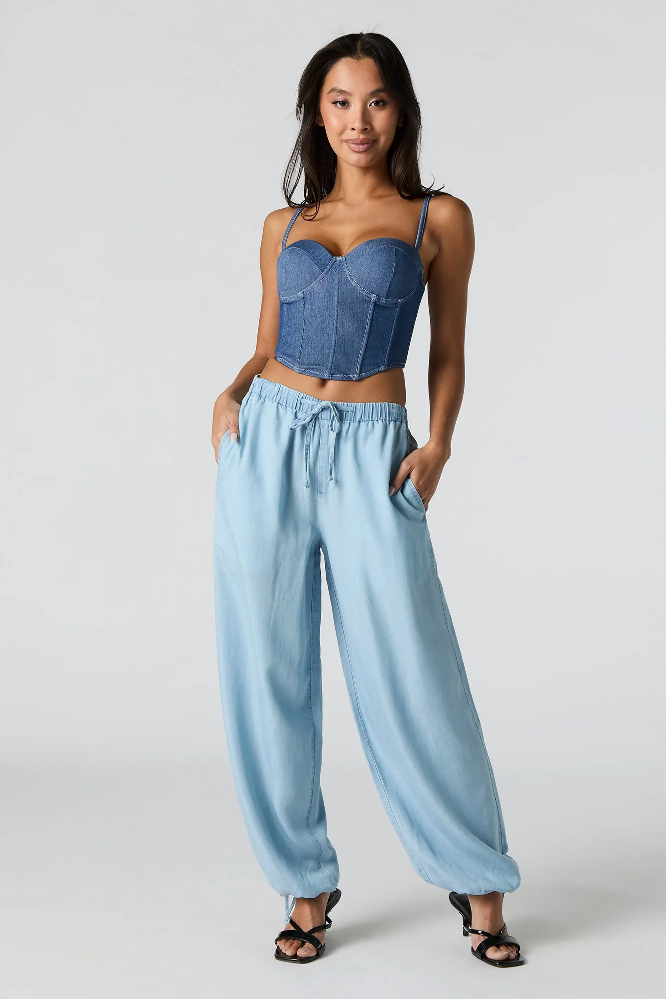 Baggy Denim Drawstring Jogger