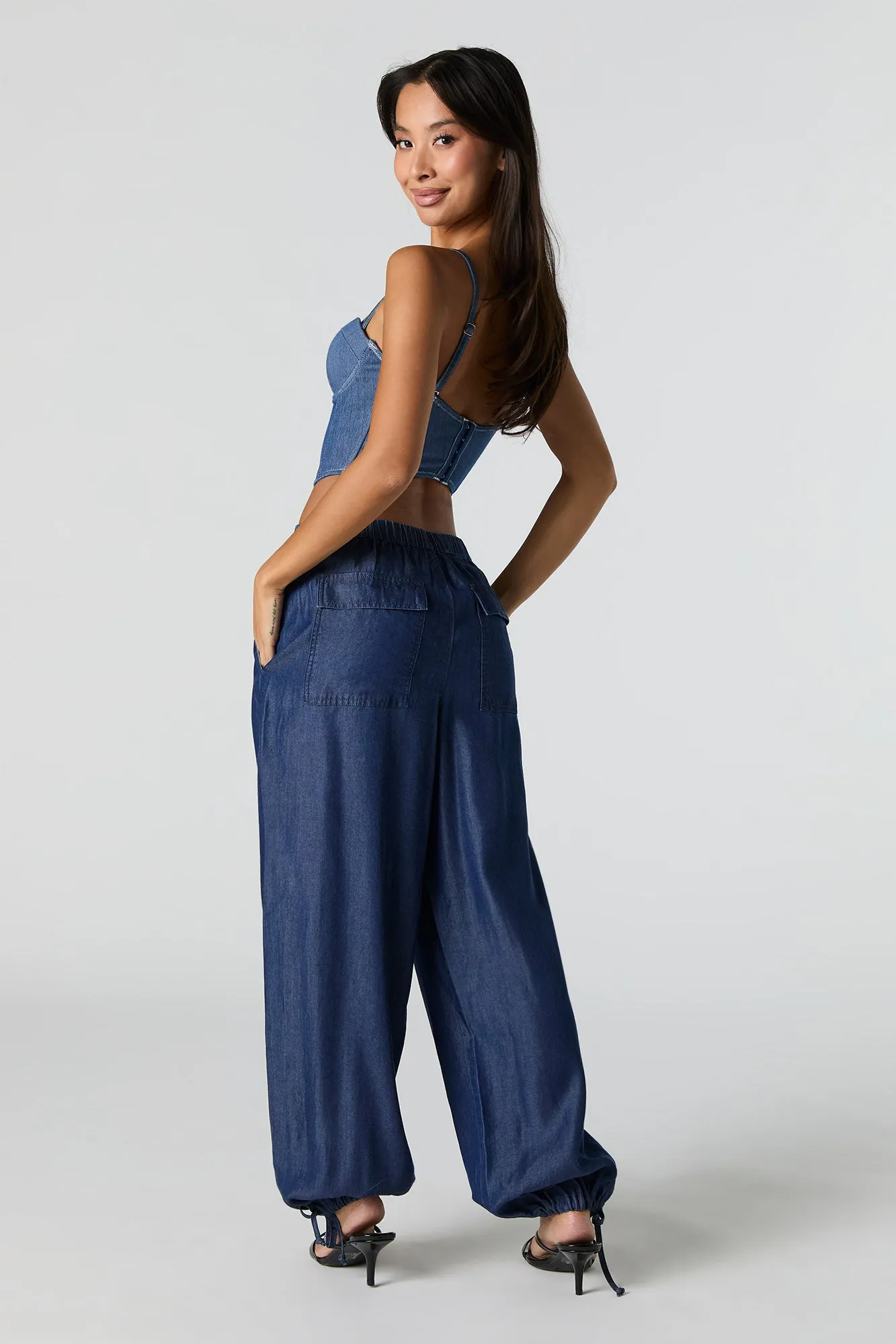 Baggy Denim Drawstring Jogger