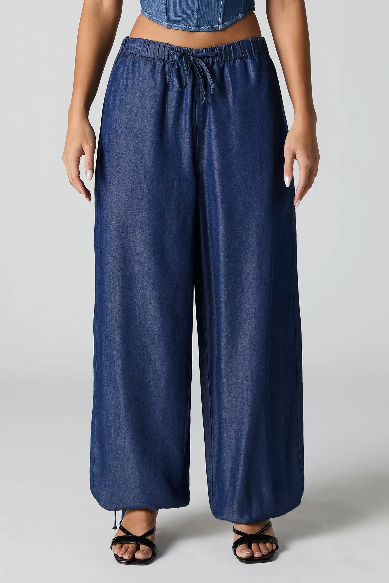 Baggy Denim Drawstring Jogger