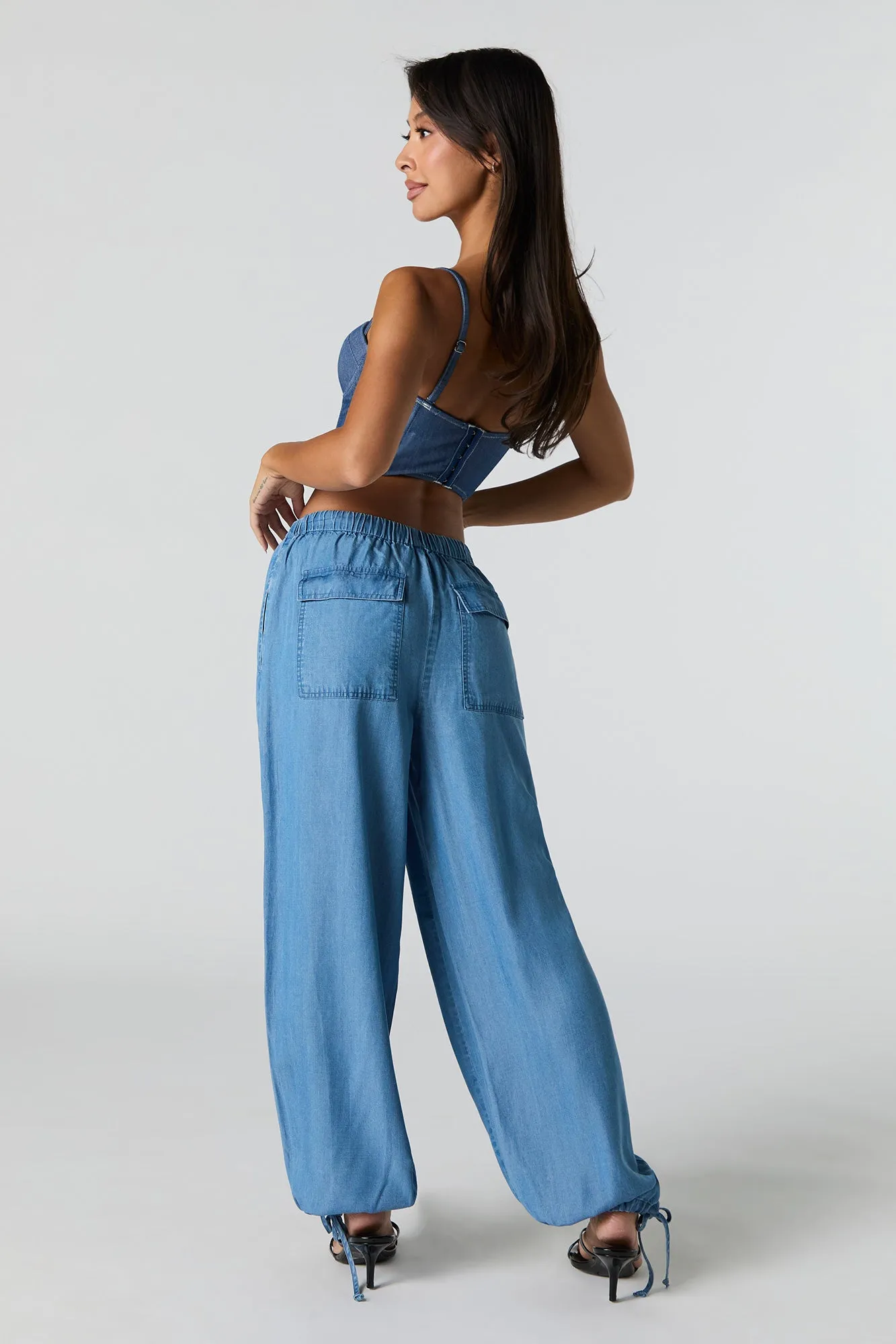 Baggy Denim Drawstring Jogger