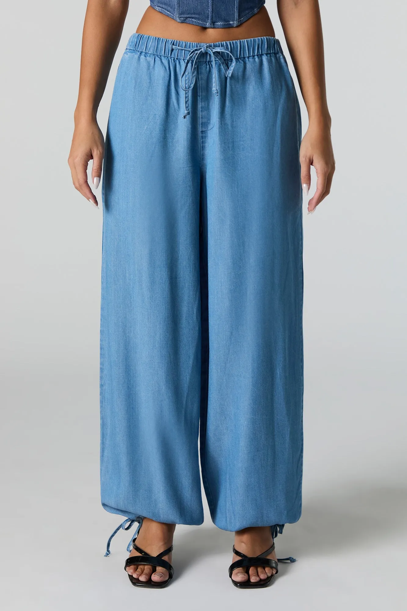 Baggy Denim Drawstring Jogger
