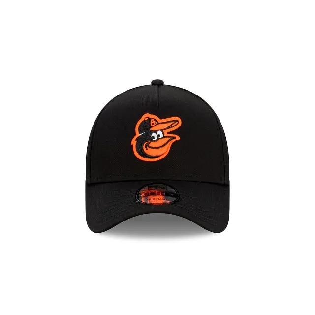 Baltimore Orioles Black with Official Team Colours Logo 9FORTY A-Frame Snapback