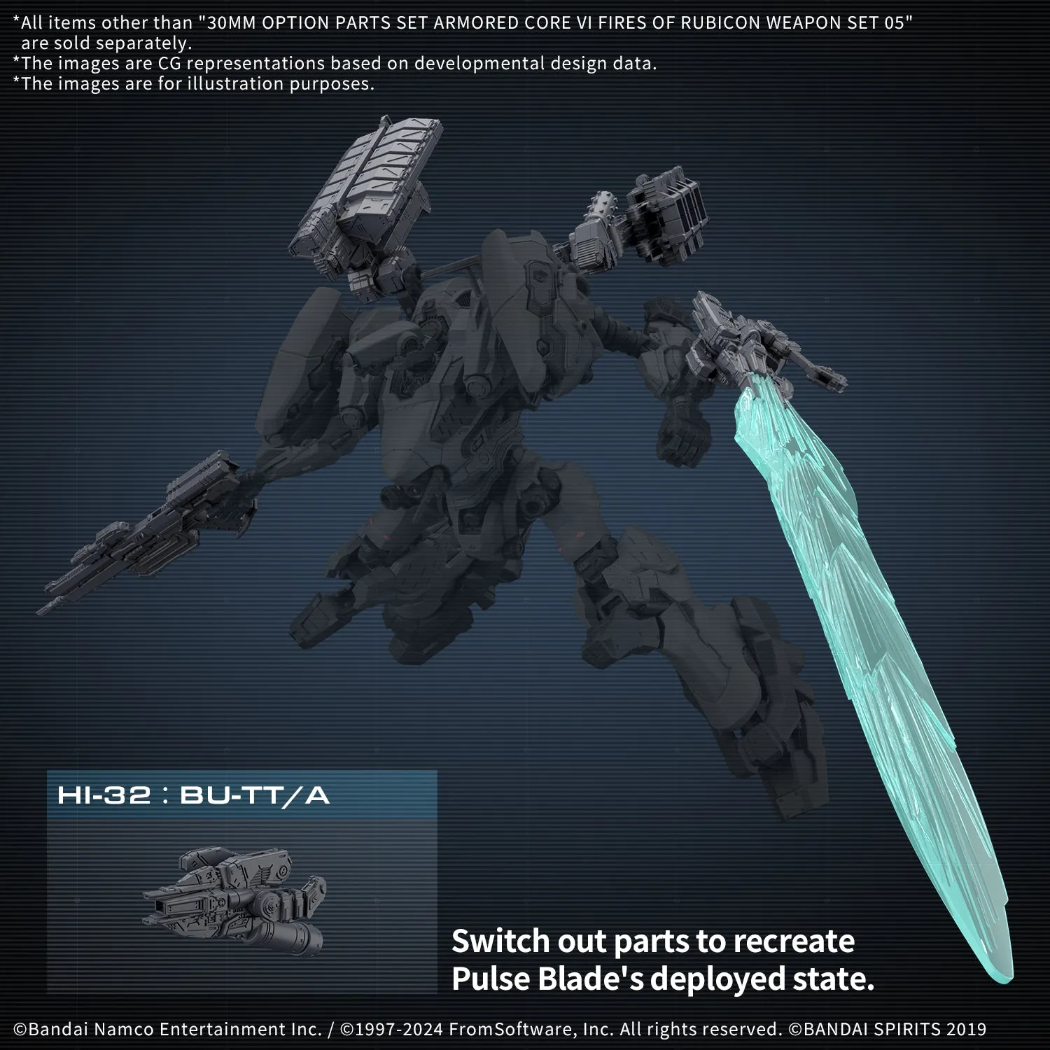 Bandai 30 Minutes Missions 30MM Option Weapon Part Set 05 (Armored Core VI: Fires of Rubicon) Model Kit