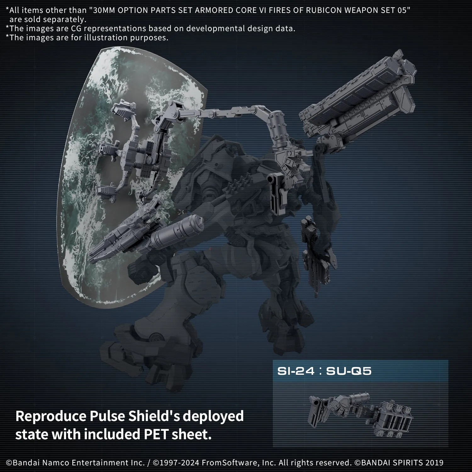 Bandai 30 Minutes Missions 30MM Option Weapon Part Set 05 (Armored Core VI: Fires of Rubicon) Model Kit