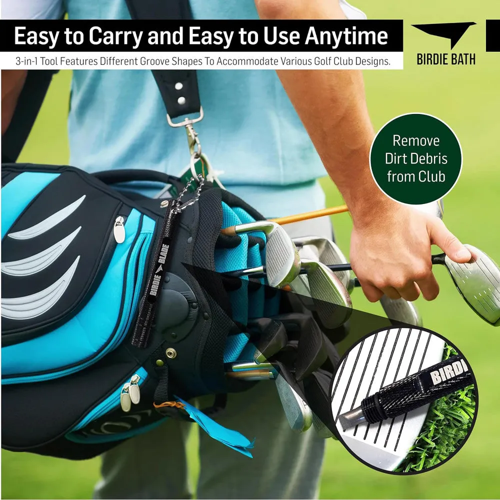 Birdie Golf: Birdie Blade - 3-In-1 Golf Club Groove Sharpener Tool