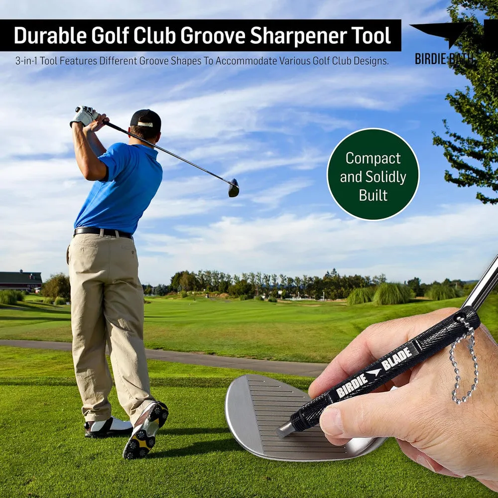 Birdie Golf: Birdie Blade - 3-In-1 Golf Club Groove Sharpener Tool