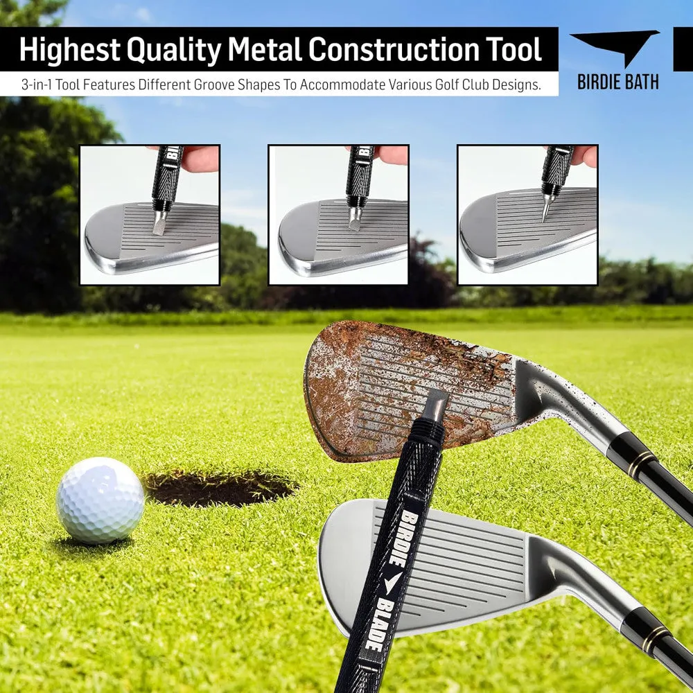 Birdie Golf: Birdie Blade - 3-In-1 Golf Club Groove Sharpener Tool