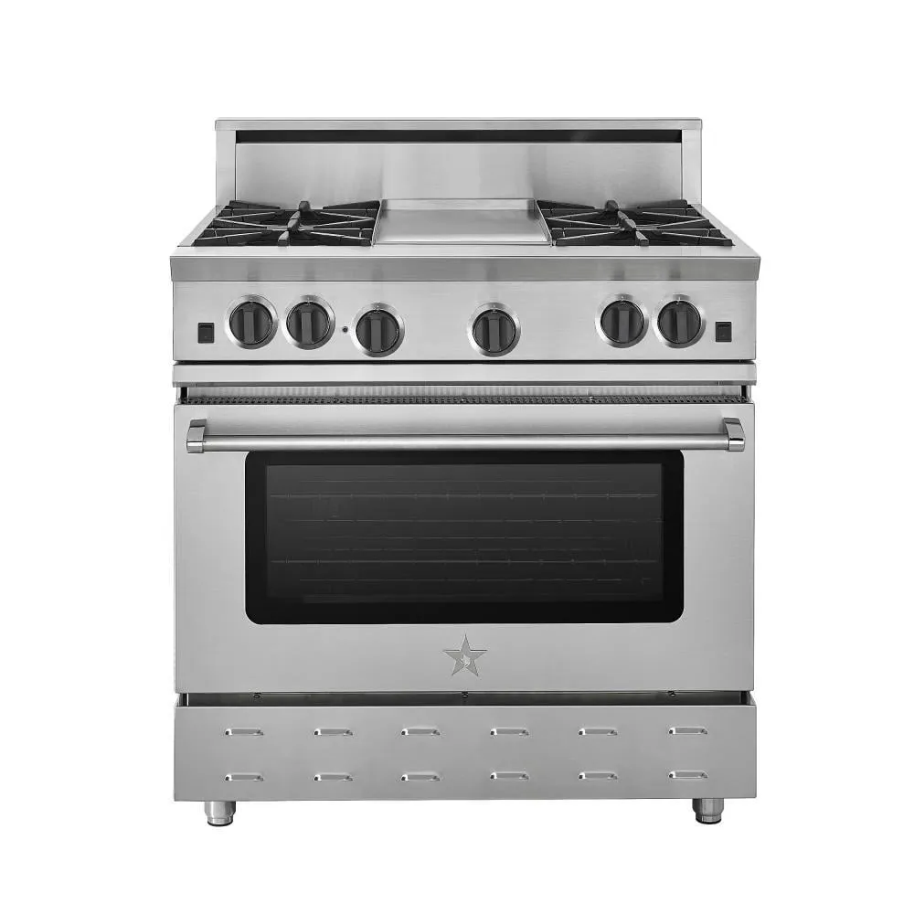 Bluestar RNB364CBV2L 36" Rnb Series Range With A 12" Charbroiler