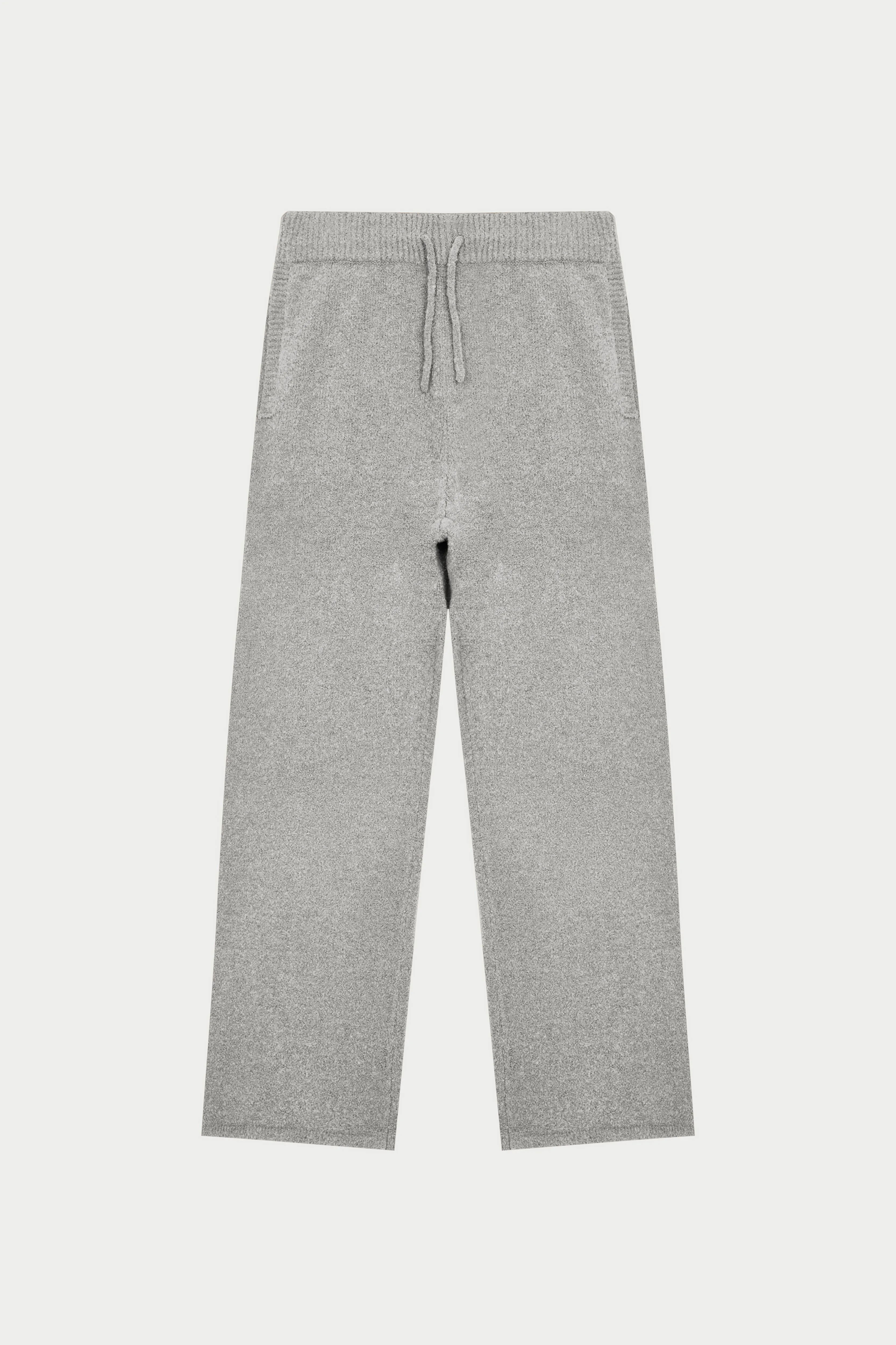 BOUCLE KNIT PANTS - GREY MARL