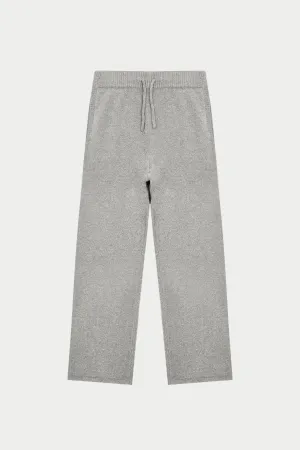 BOUCLE KNIT PANTS - GREY MARL