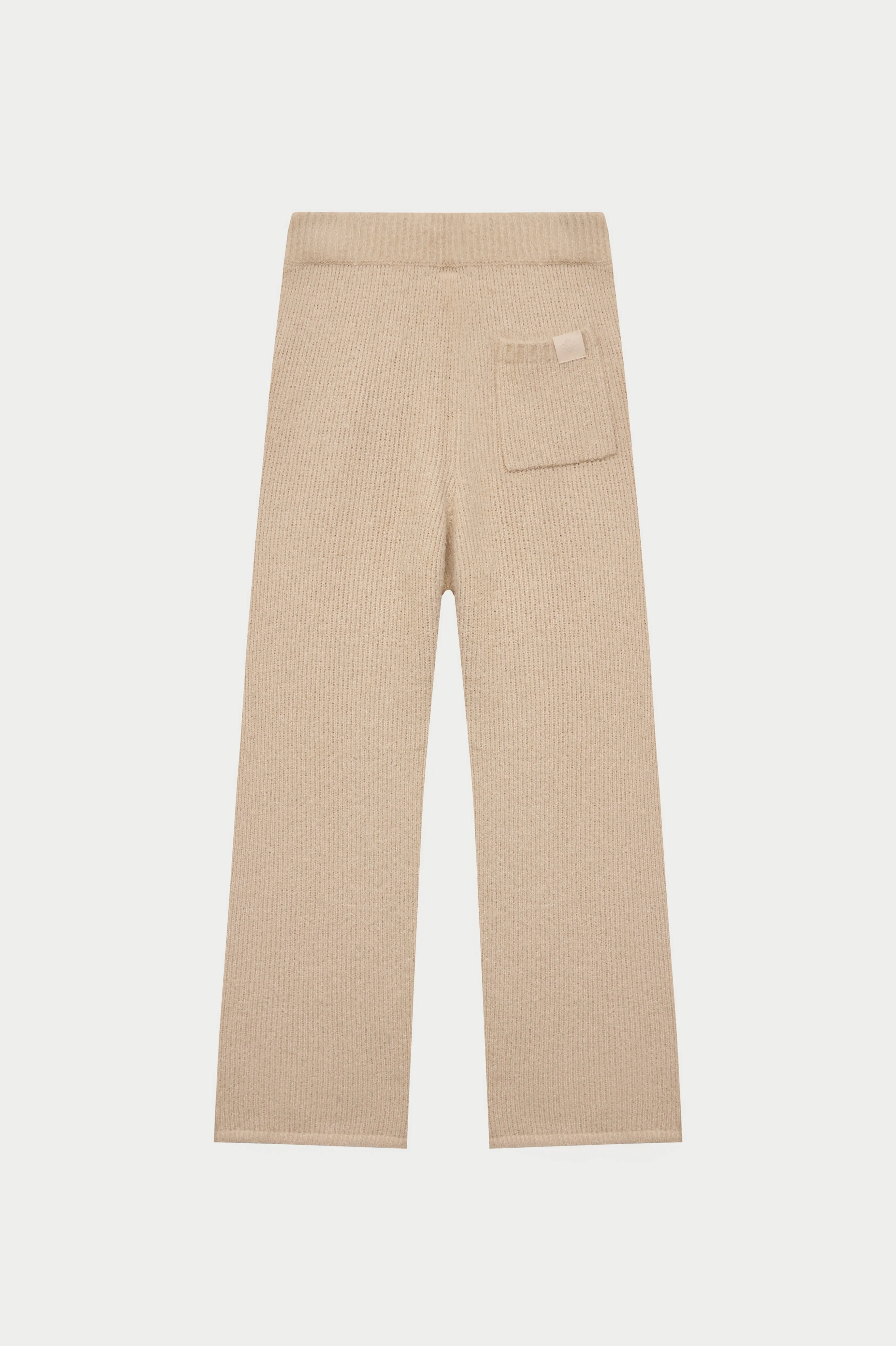 BOUCLE KNIT PANTS - STONE