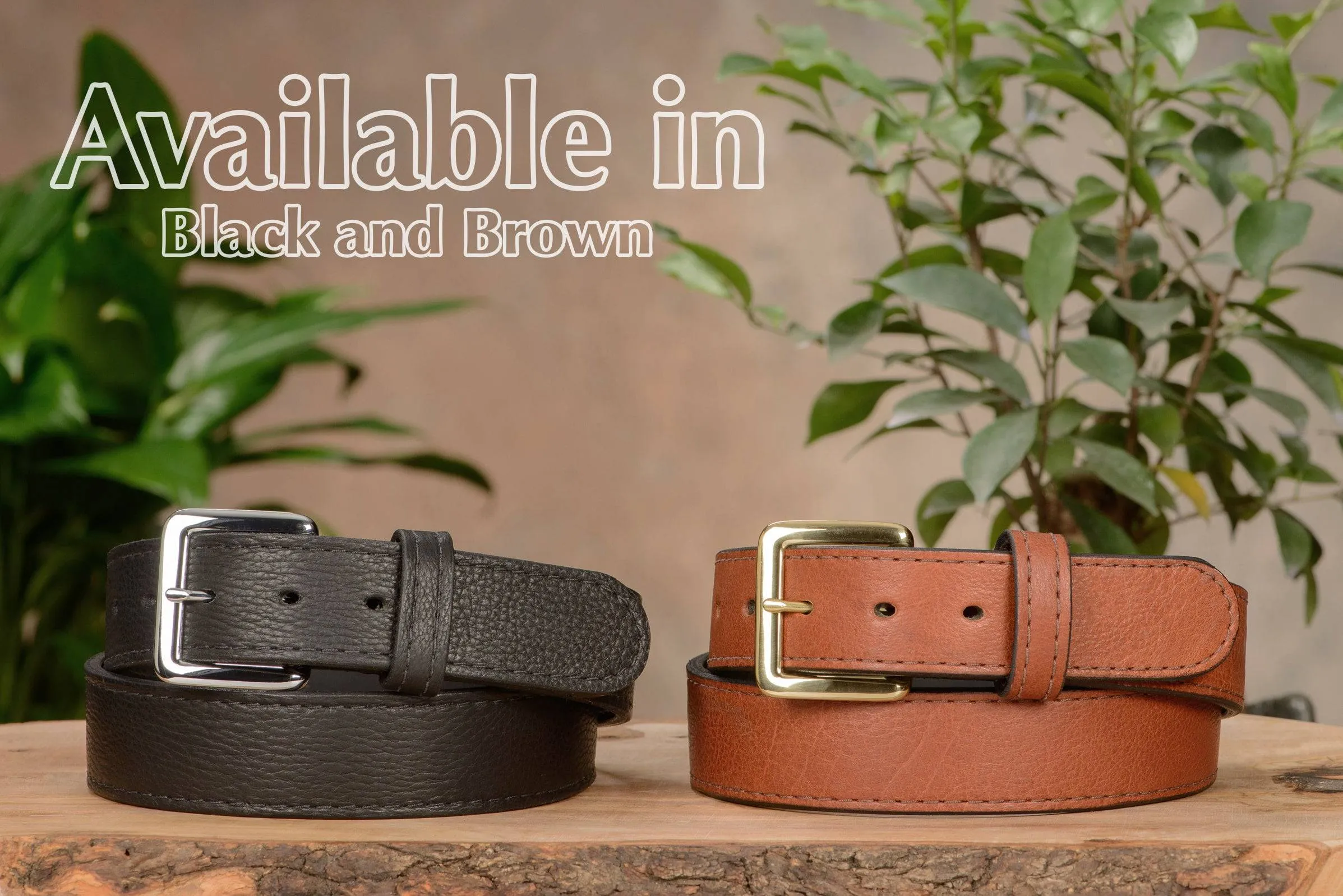 Brown American Bison Money Belt With 25" Zipper 1.50" Wide