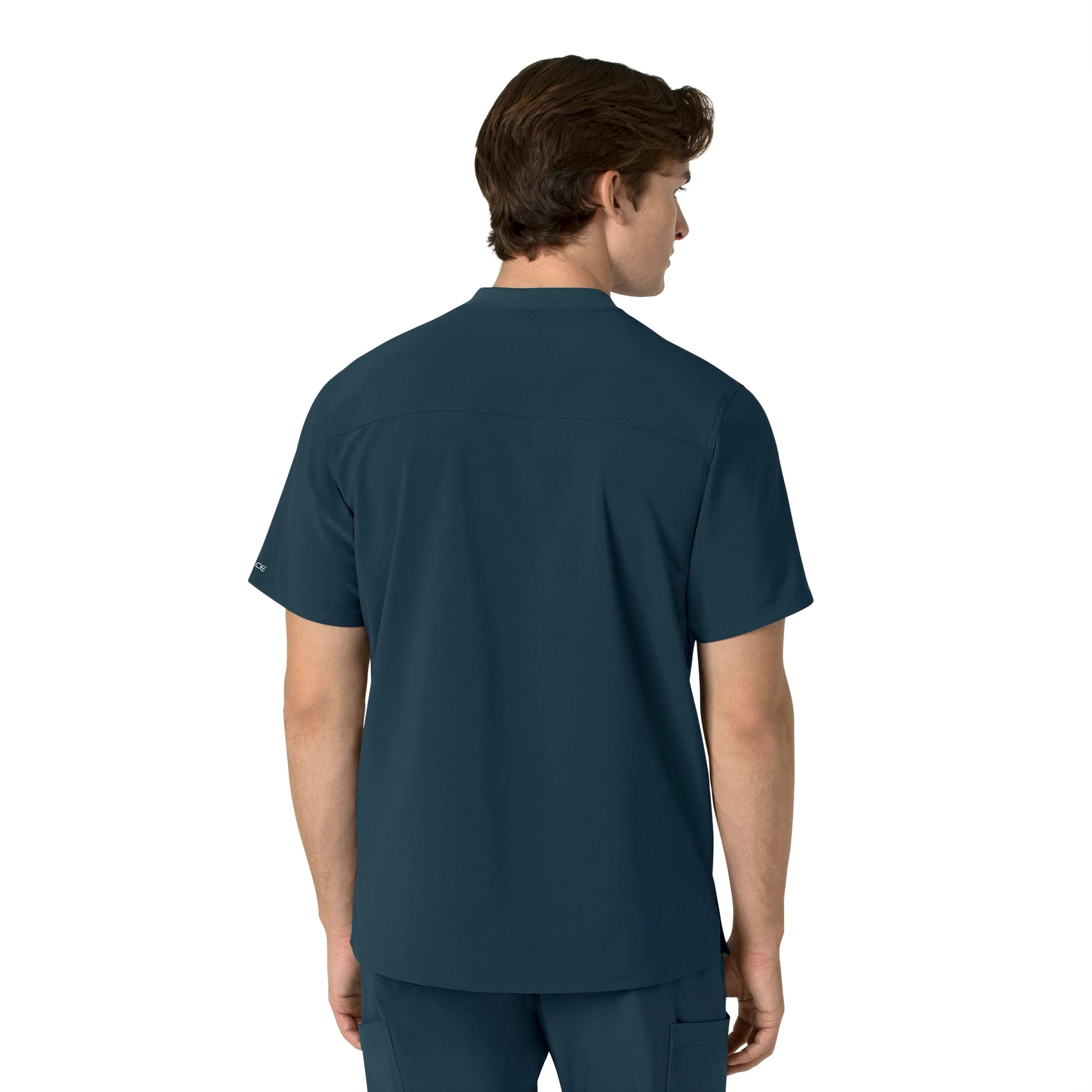 Carhartt Force Cross-Flex Men's Henley Scrub Top - Deep Navy