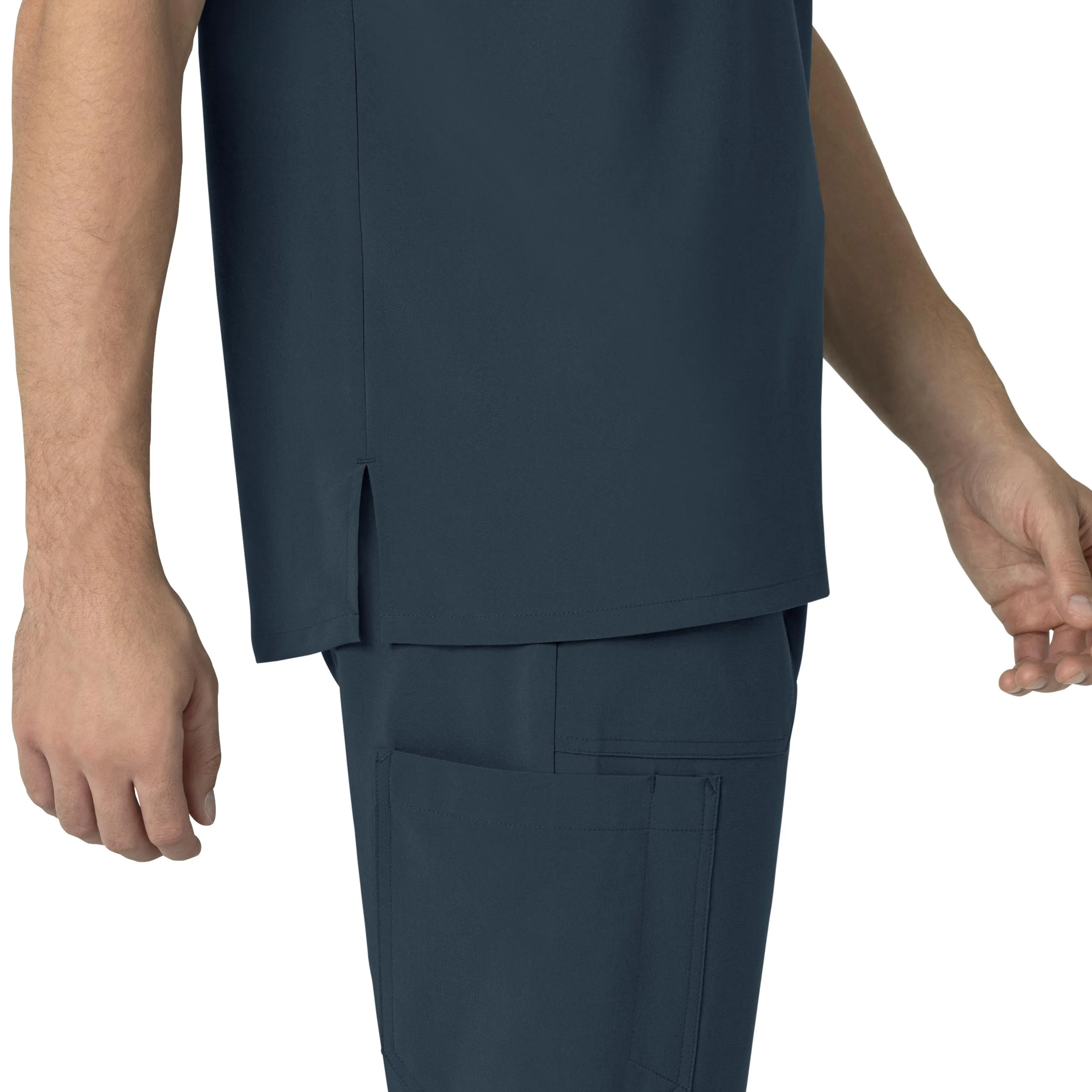 Carhartt Force Cross-Flex Men's Henley Scrub Top - Deep Navy