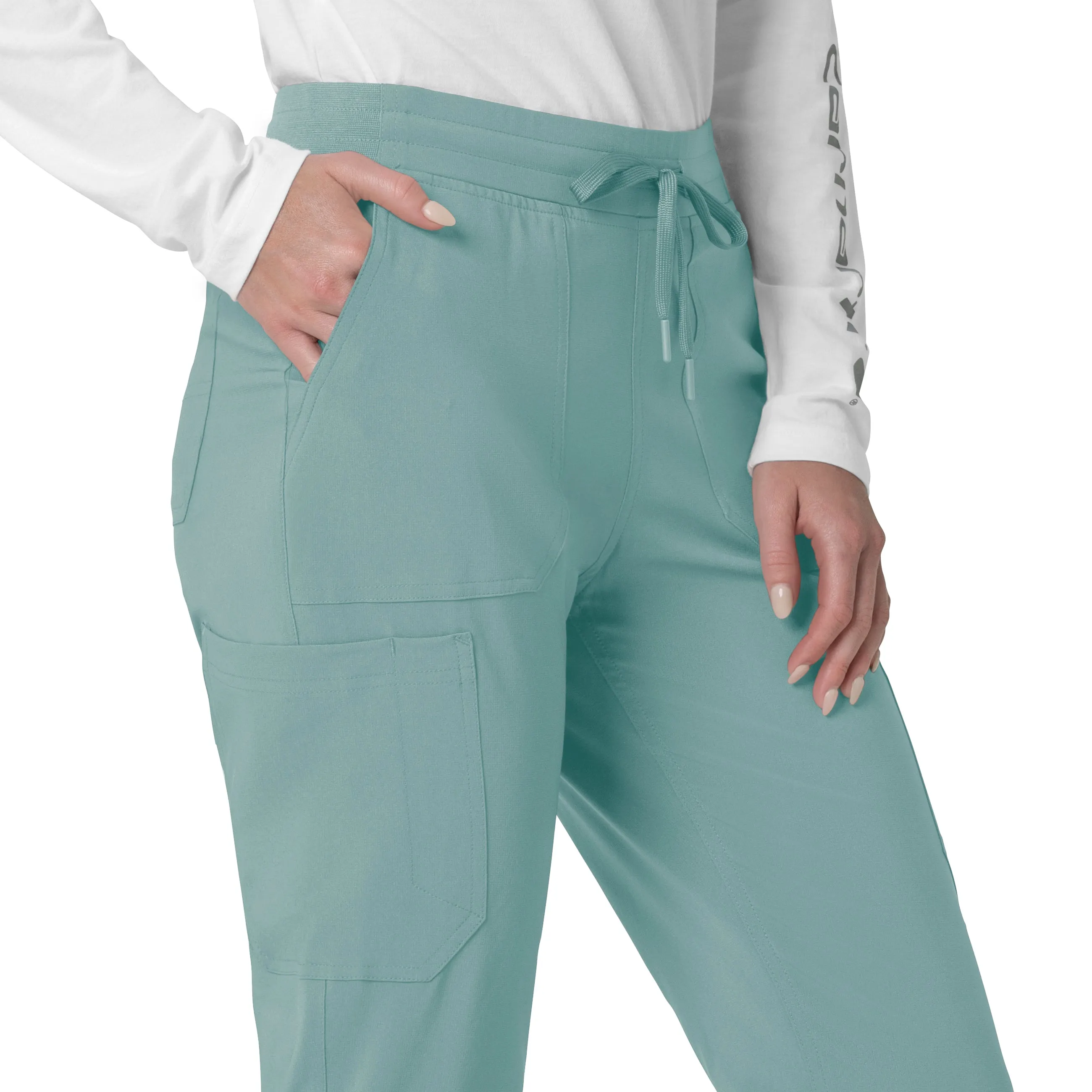 Carhartt Force Cross-Flex Women's Cargo Jogger Scrub Pant - Summer Blue