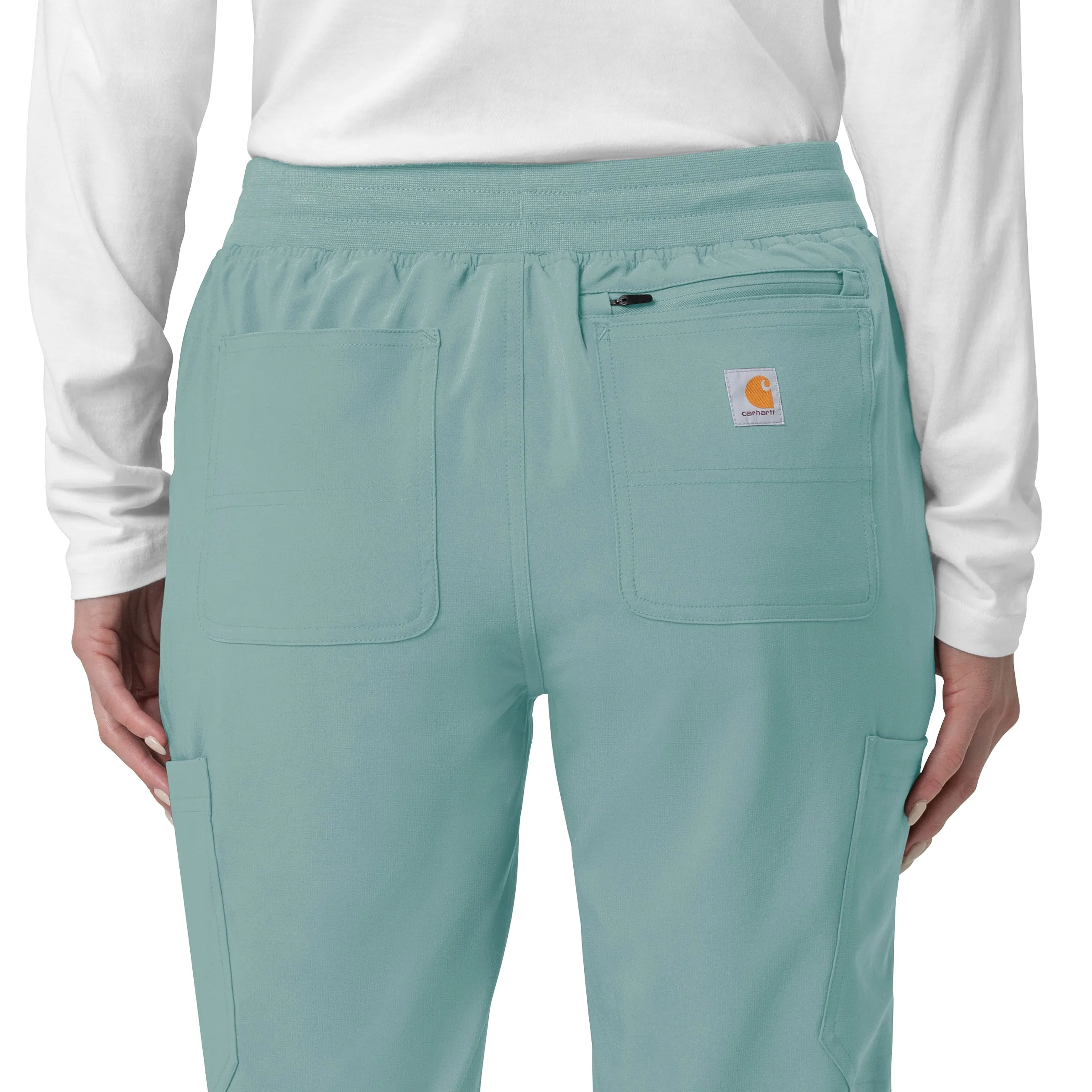 Carhartt Force Cross-Flex Women's Cargo Jogger Scrub Pant - Summer Blue