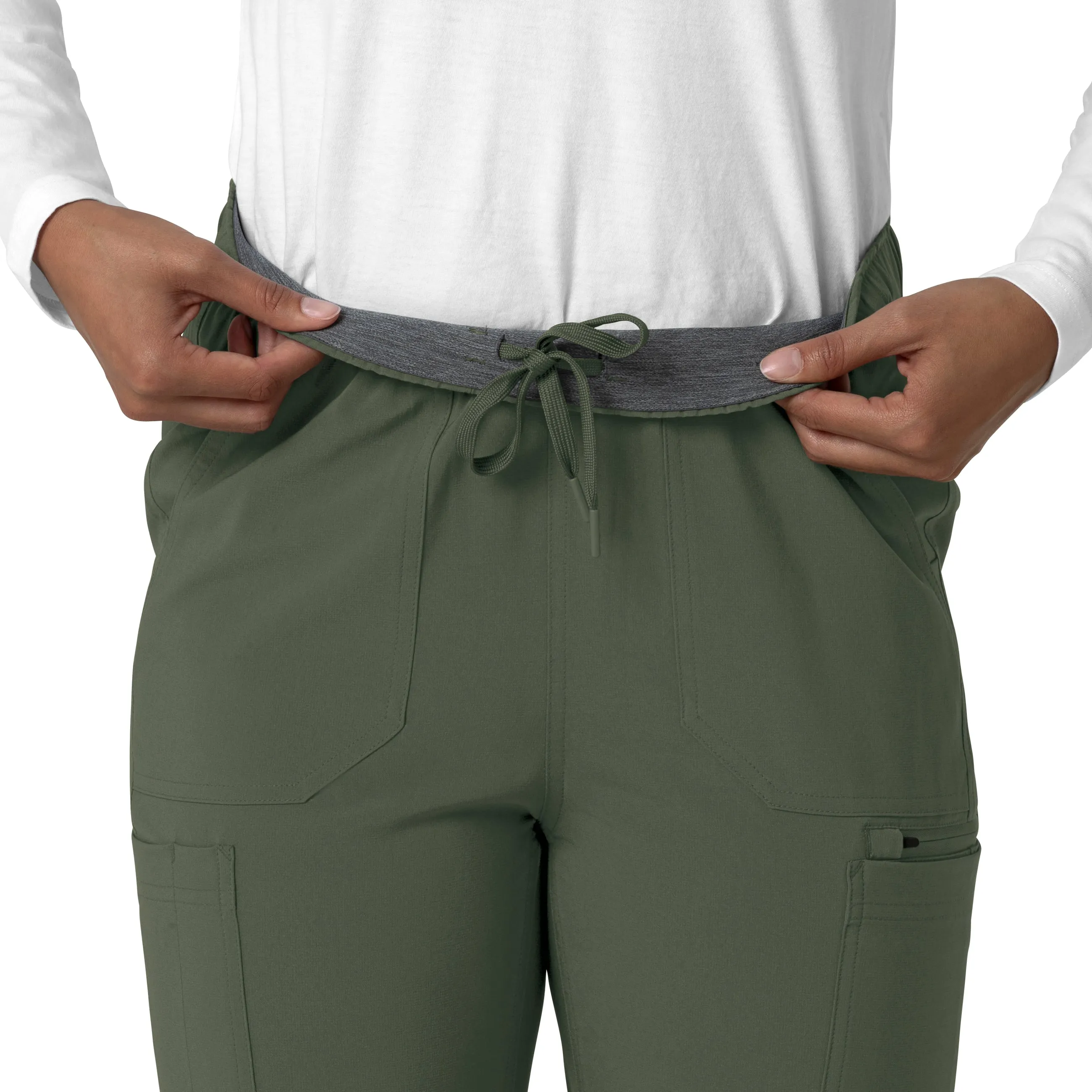 Carhartt Force Cross-Flex Women's Straight Leg Cargo Scrub Pant - Olive