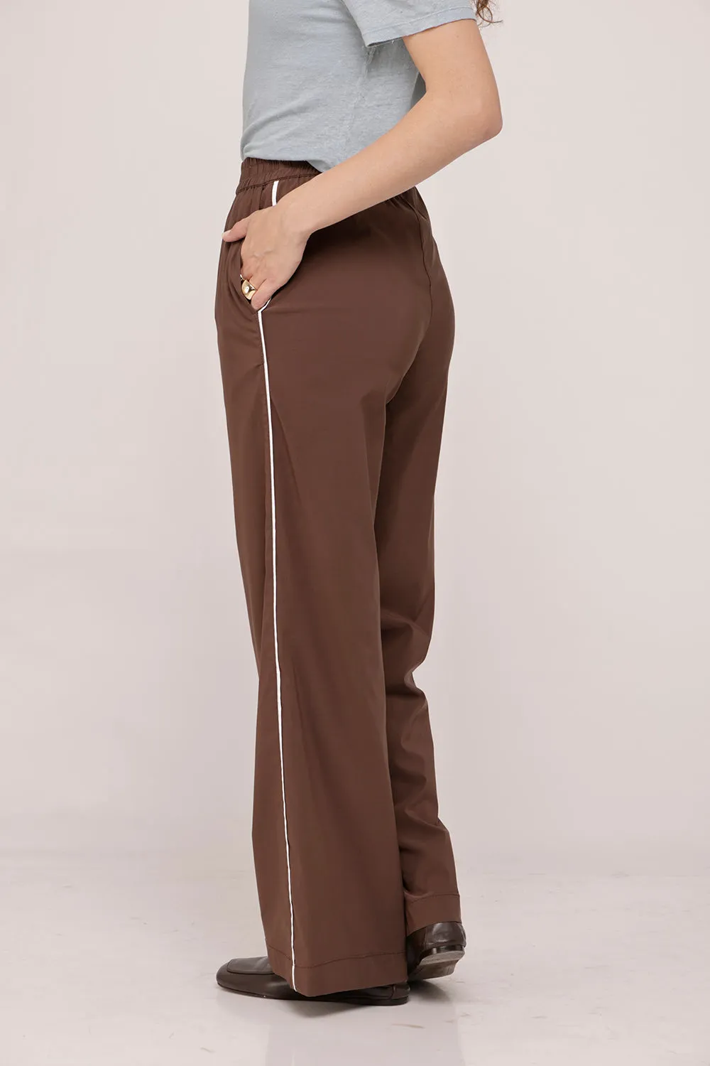 Danny Wide Pants Dark Brown