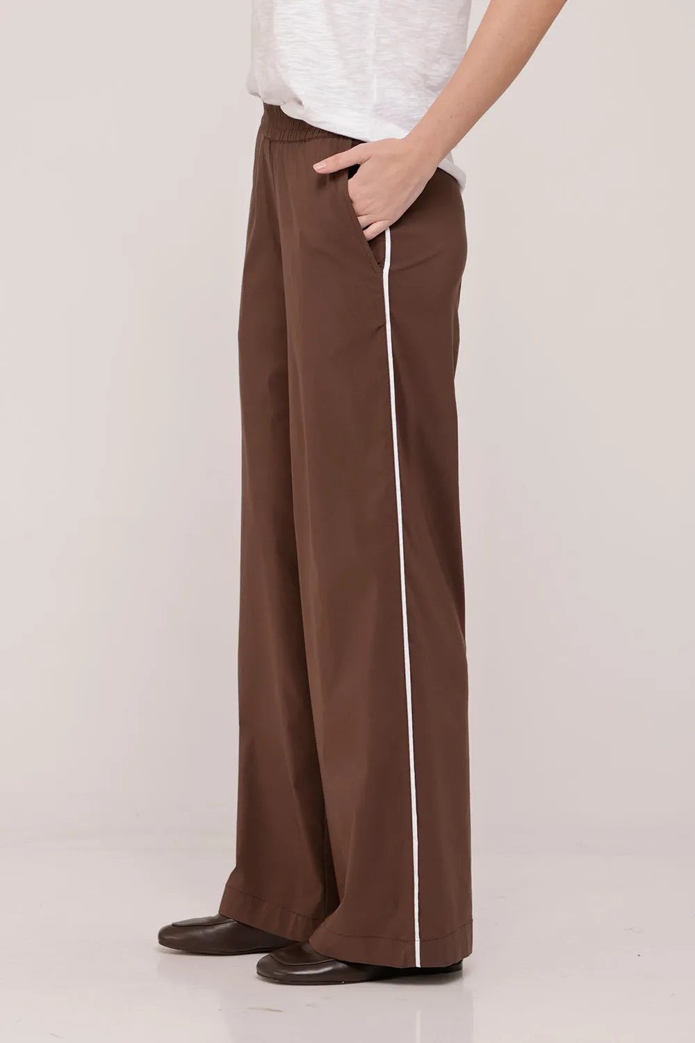 Danny Wide Pants Dark Brown