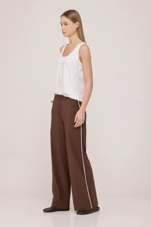 Danny Wide Pants Dark Brown